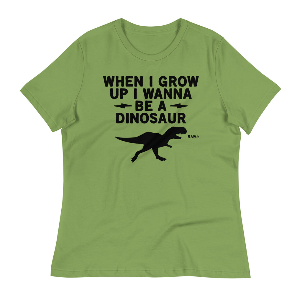 When I Grow Up I Wanna Be A Dinosaur Women's Signature Tee Hoodie, Sweatshirt | PureTeeCo.com (Image 4)