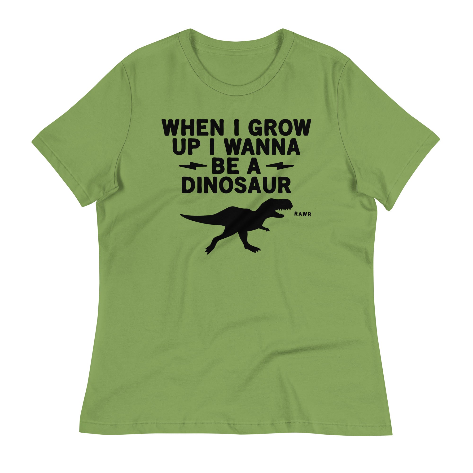 When I Grow Up I Wanna Be A Dinosaur Women's Signature Tee Hoodie, Sweatshirt | PureTeeCo.com (Image 4)