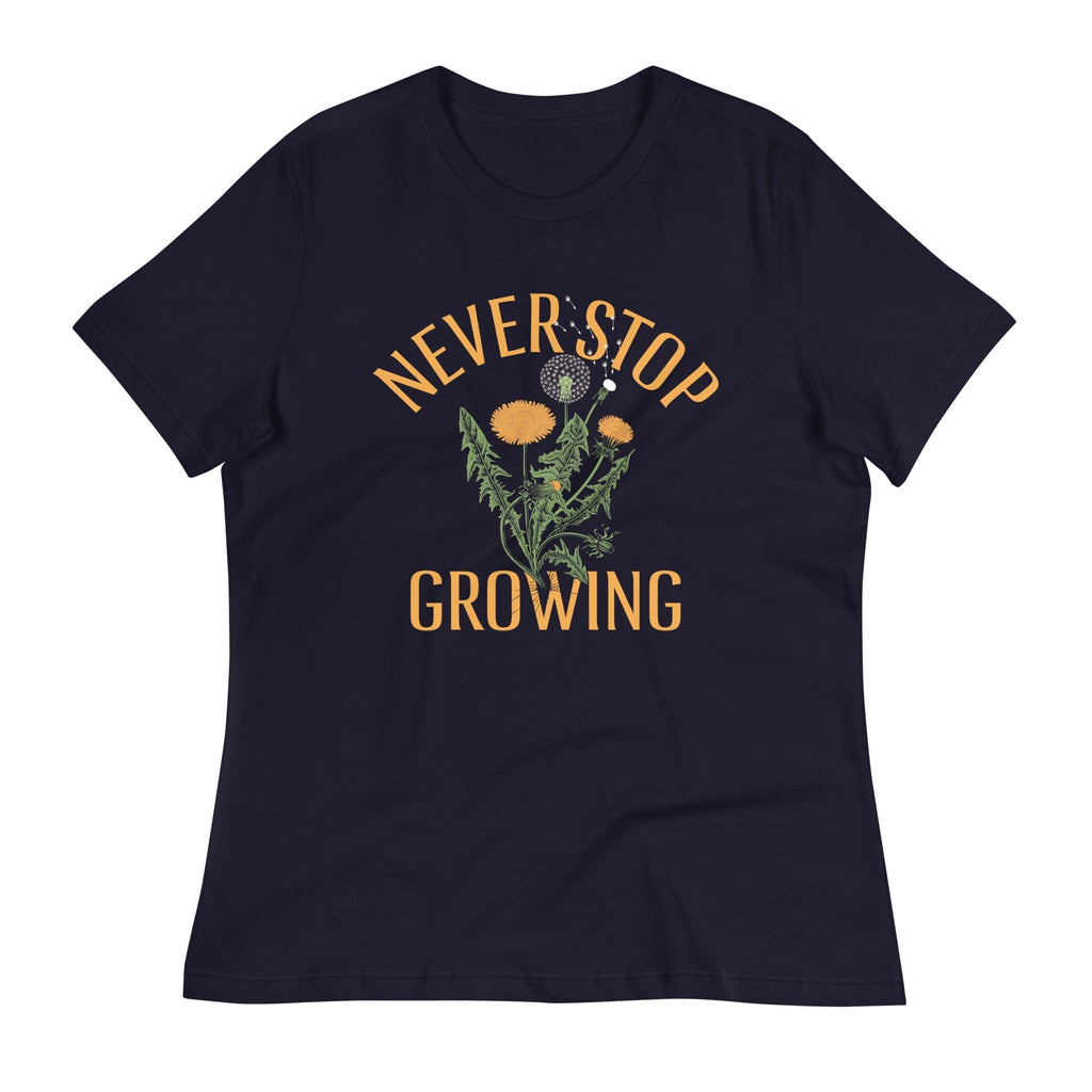 Never Stop Growing Women's Signature Tee Hoodie, Sweatshirt | PureTeeCo.com (Image 1)