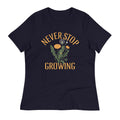 Never Stop Growing Women's Signature Tee Hoodie, Sweatshirt | PureTeeCo.com (Image 1)