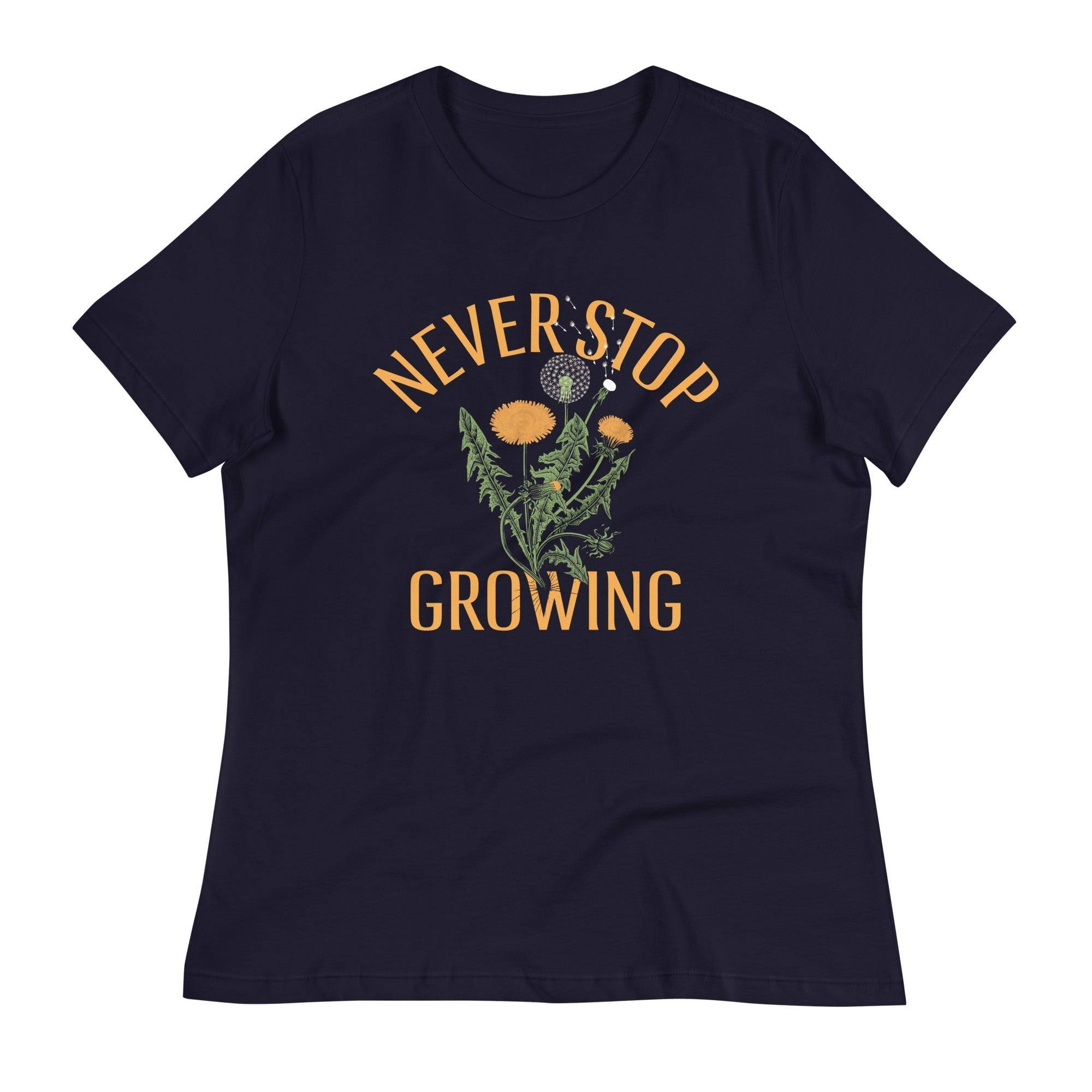 Never Stop Growing Women's Signature Tee Hoodie, Sweatshirt | PureTeeCo.com (Image 1)