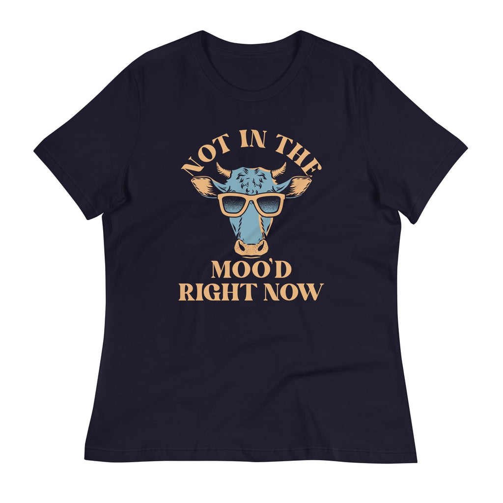 Not In The Moo'd Right Now Women's Signature Tee Hoodie, Sweatshirt | PureTeeCo.com (Image 1)