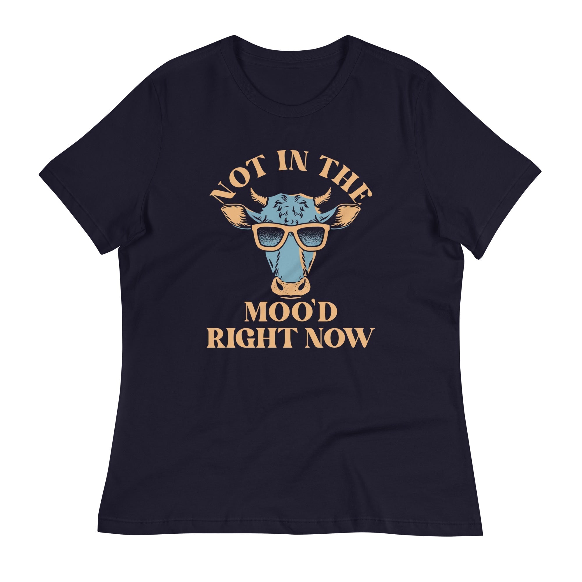 Not In The Moo'd Right Now Women's Signature Tee Hoodie, Sweatshirt | PureTeeCo.com (Image 1)