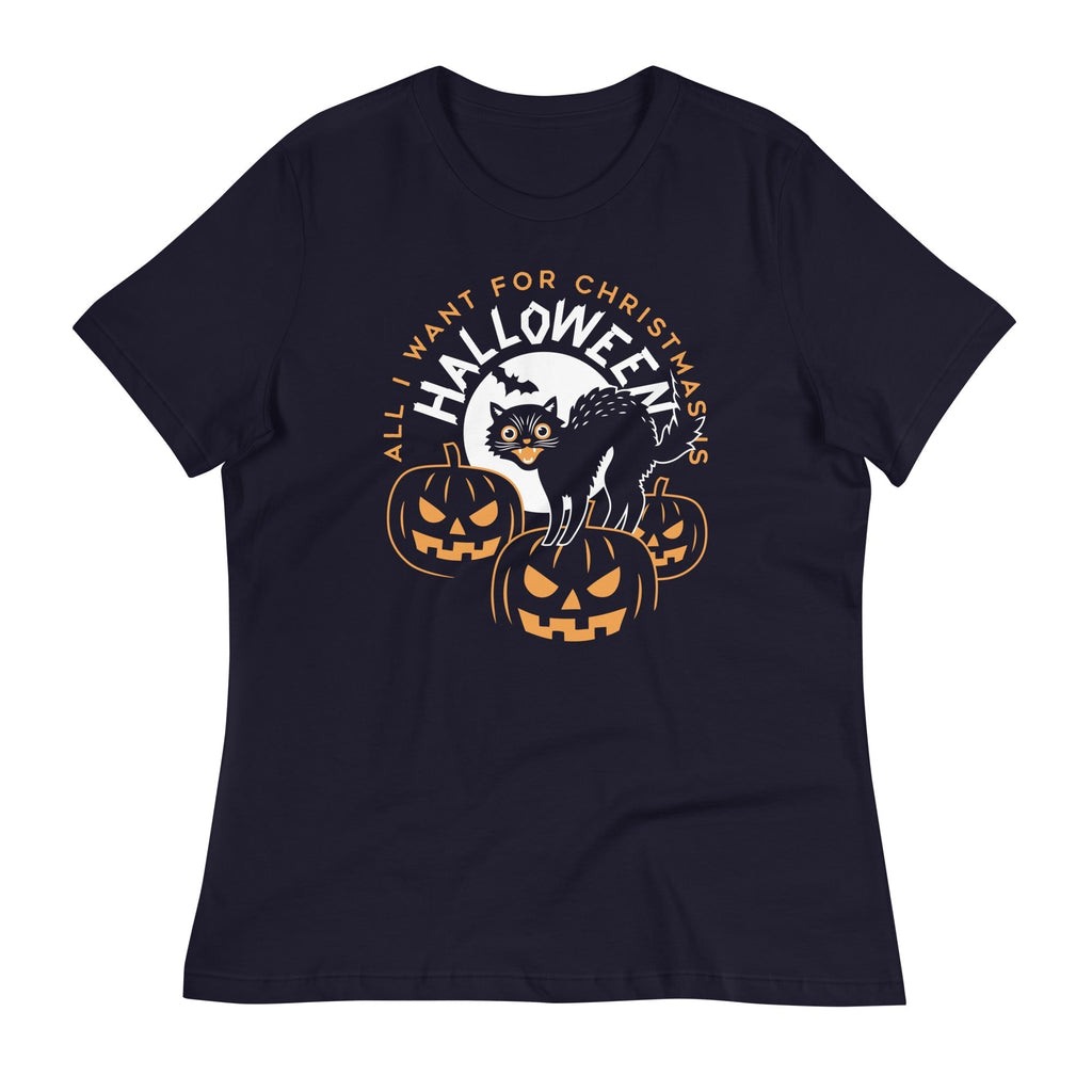 All I Want For Christmas Is Halloween Women's Signature Tee Hoodie, Sweatshirt | PureTeeCo.com (Image 2)