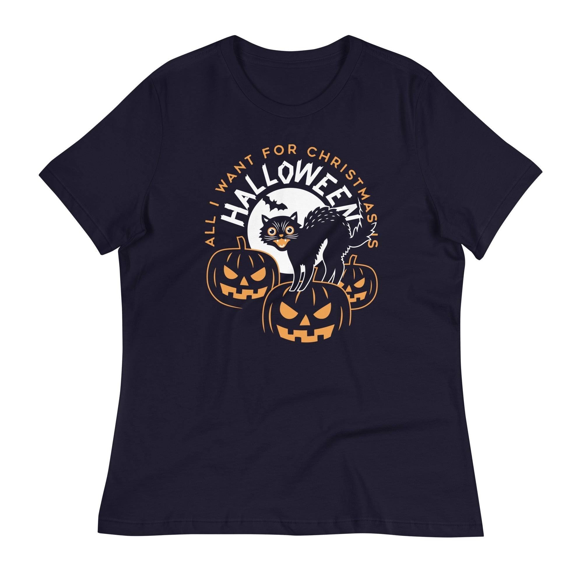 All I Want For Christmas Is Halloween Women's Signature Tee Hoodie, Sweatshirt | PureTeeCo.com (Image 2)