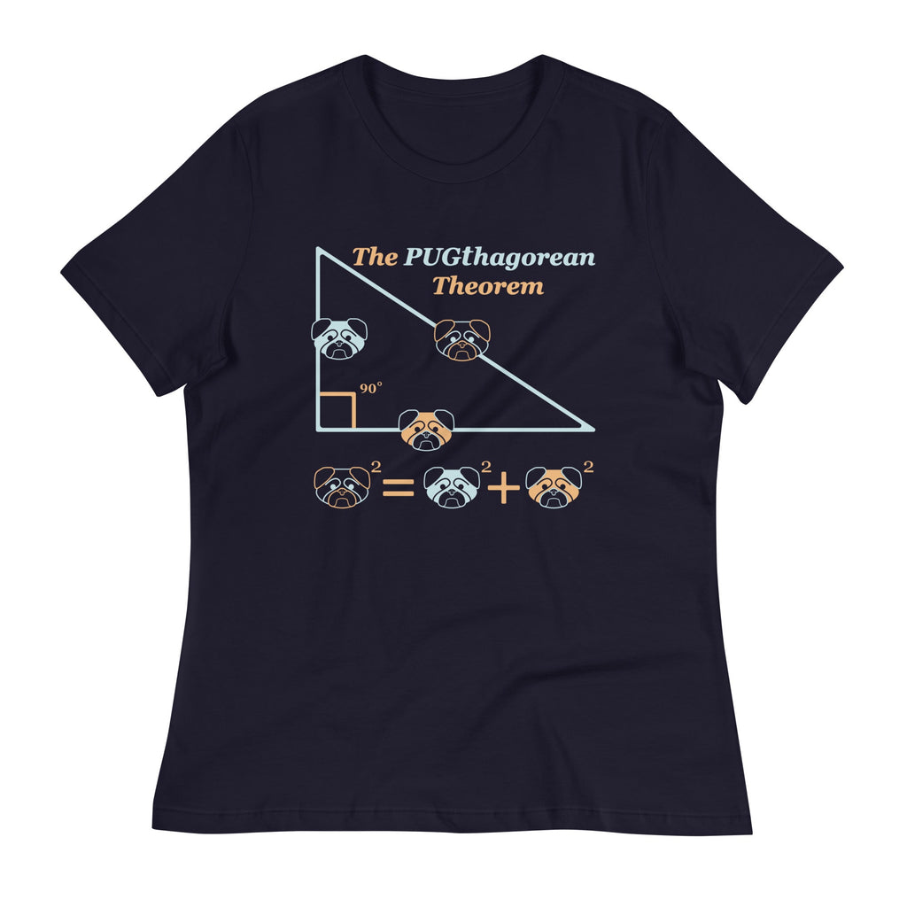Pugthagorean Theorem Women's Signature Tee Hoodie, Sweatshirt | PureTeeCo.com (Image 1)