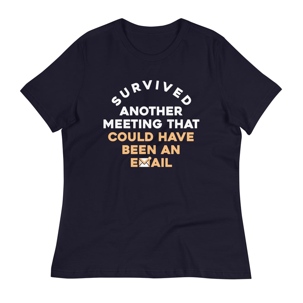 Survived Another Meeting Women's Signature Tee Hoodie, Sweatshirt | PureTeeCo.com (Image 2)