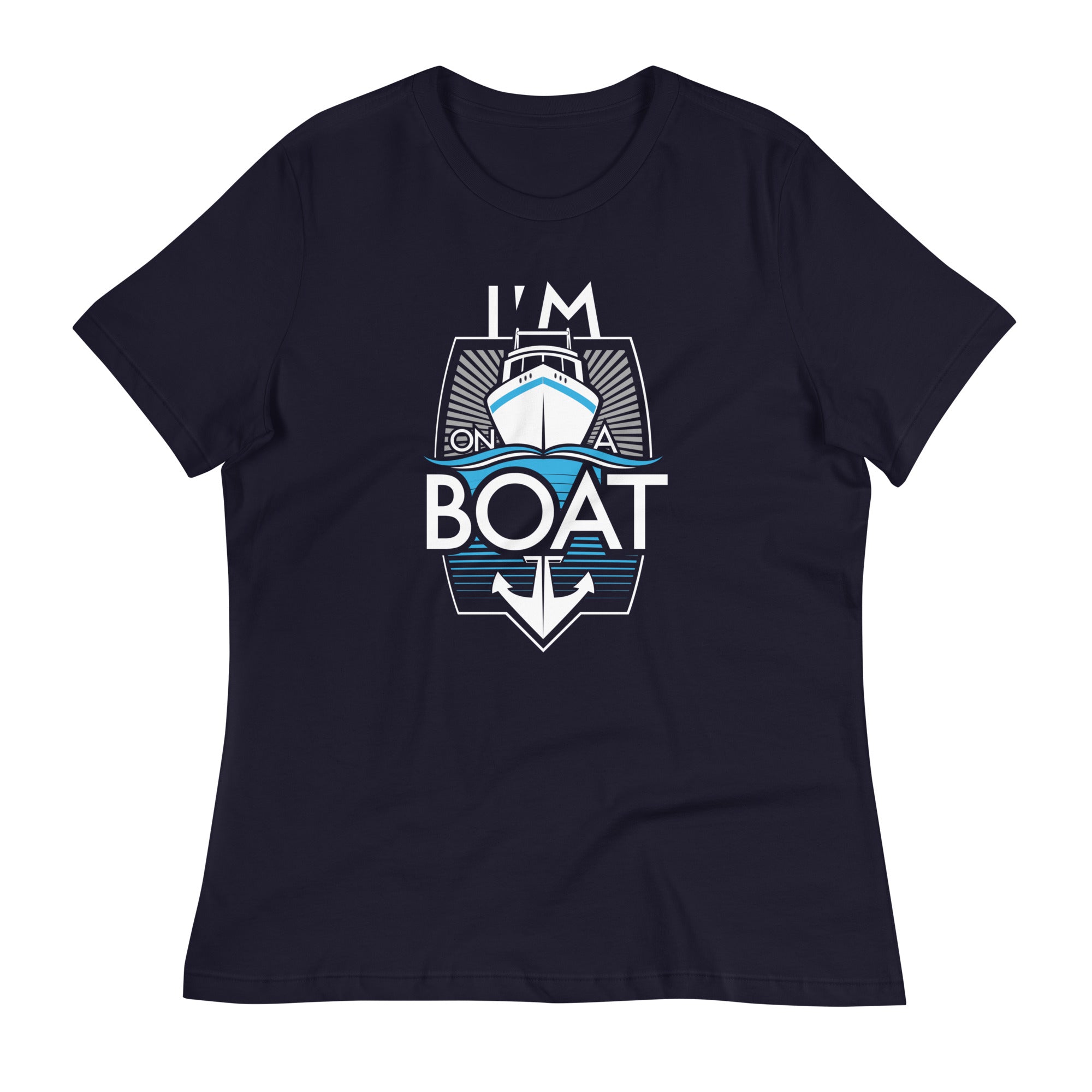 I'm On A Boat Women's Signature Tee Hoodie, Sweatshirt | PureTeeCo.com (Image 1)