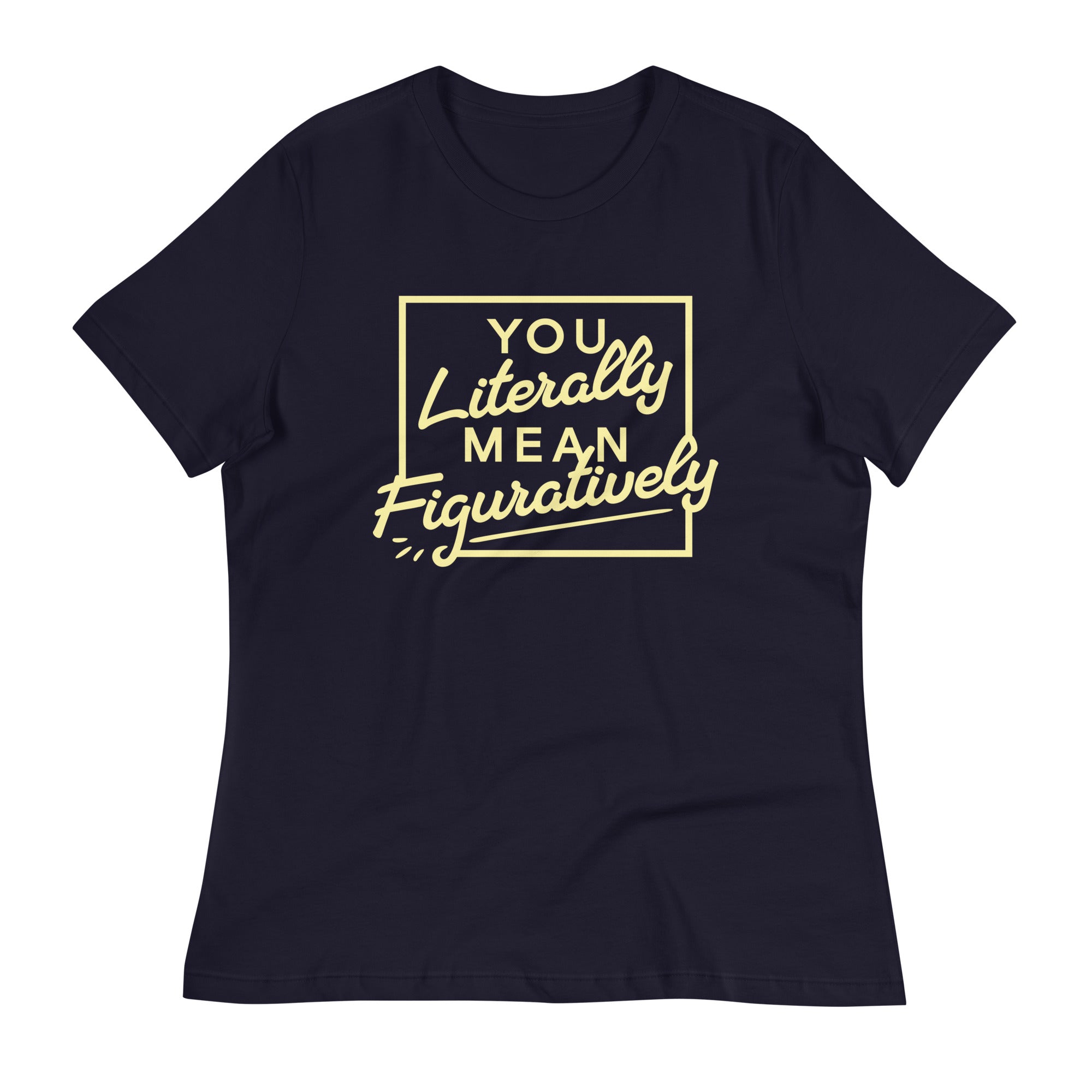 You Literally Mean Figuratively Women's Signature Tee Hoodie, Sweatshirt | PureTeeCo.com (Image 3)