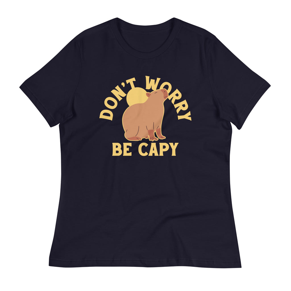 Don't Worry Be Capy Women's Signature Tee Hoodie, Sweatshirt | PureTeeCo.com (Image 2)