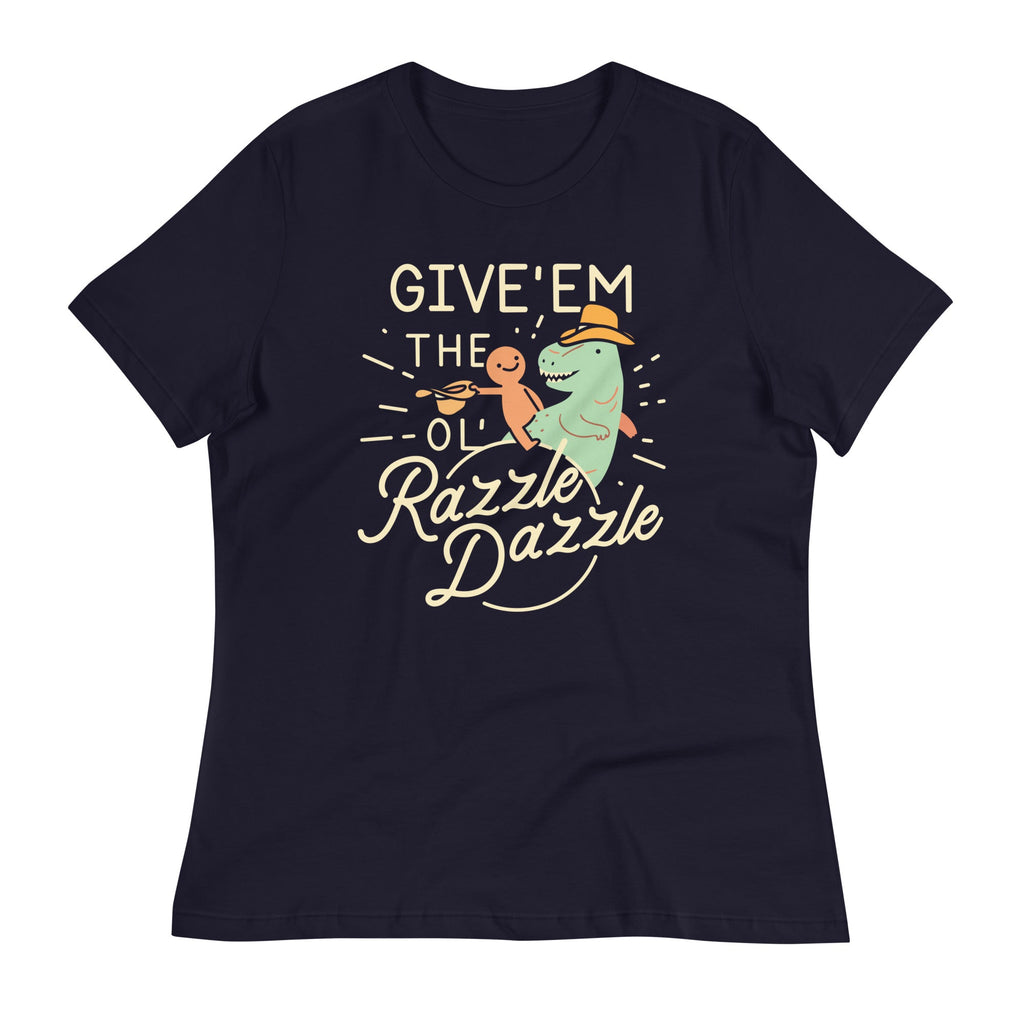 Give'em The Ol' Razzle Dazzle Women's Signature Tee Hoodie, Sweatshirt | PureTeeCo.com (Image 1)