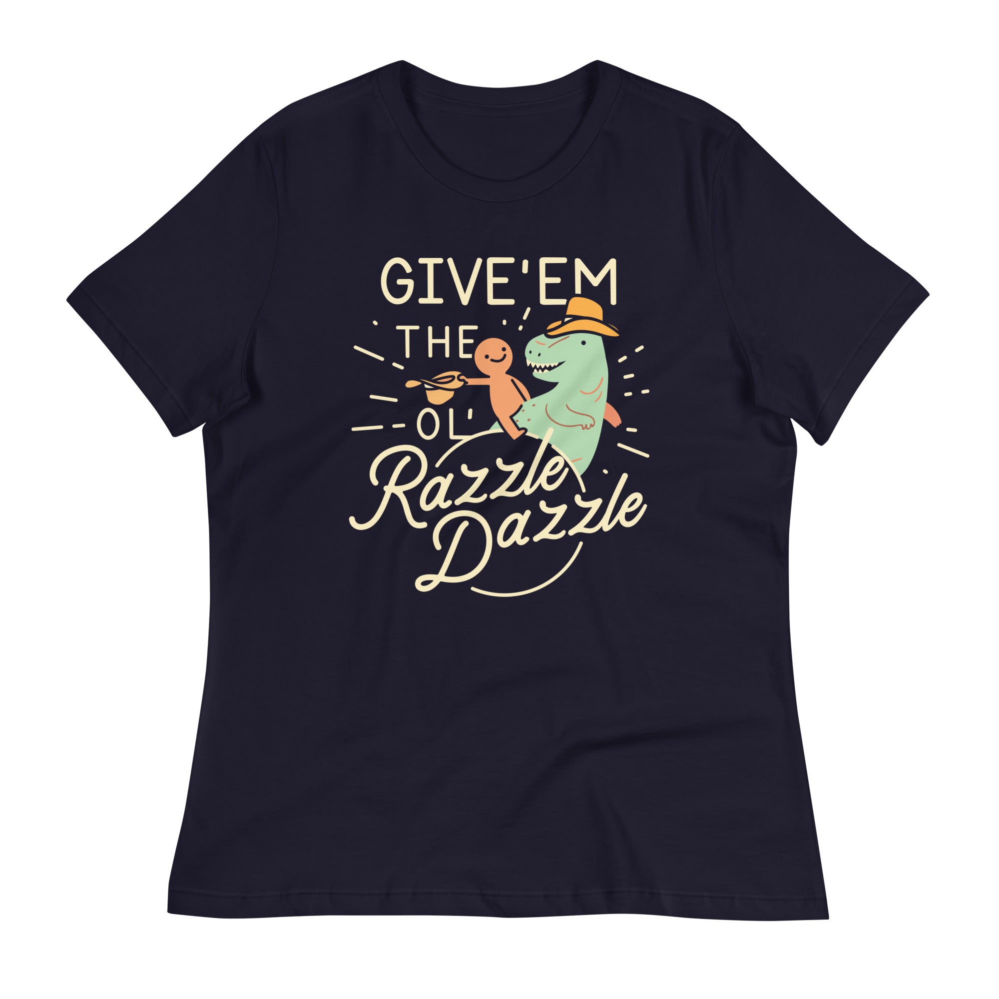 Give'em The Ol' Razzle Dazzle Women's Signature Tee Hoodie, Sweatshirt | PureTeeCo.com (Image 1)