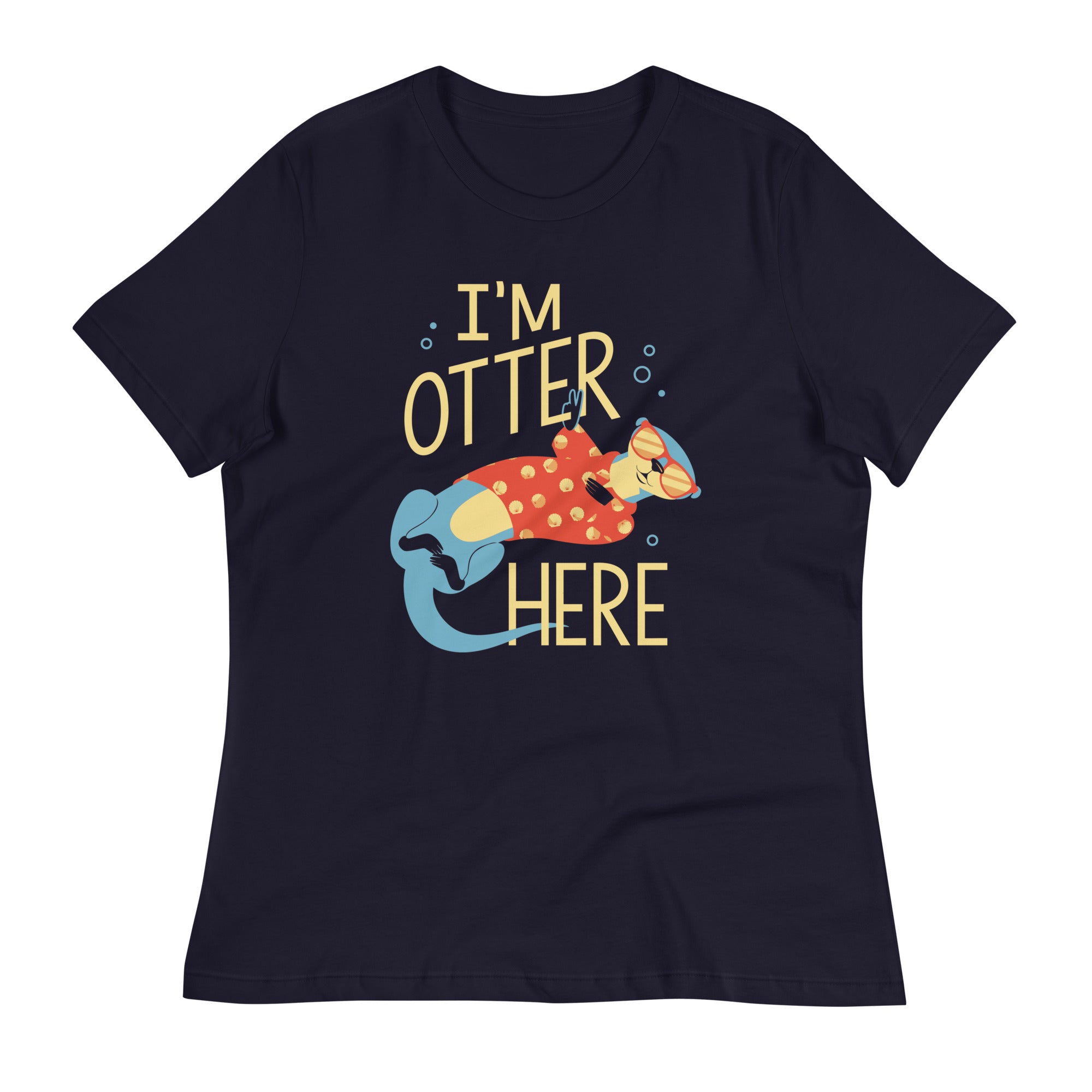 I'm Otter Here Women's Signature Tee Hoodie, Sweatshirt | PureTeeCo.com (Image 1)