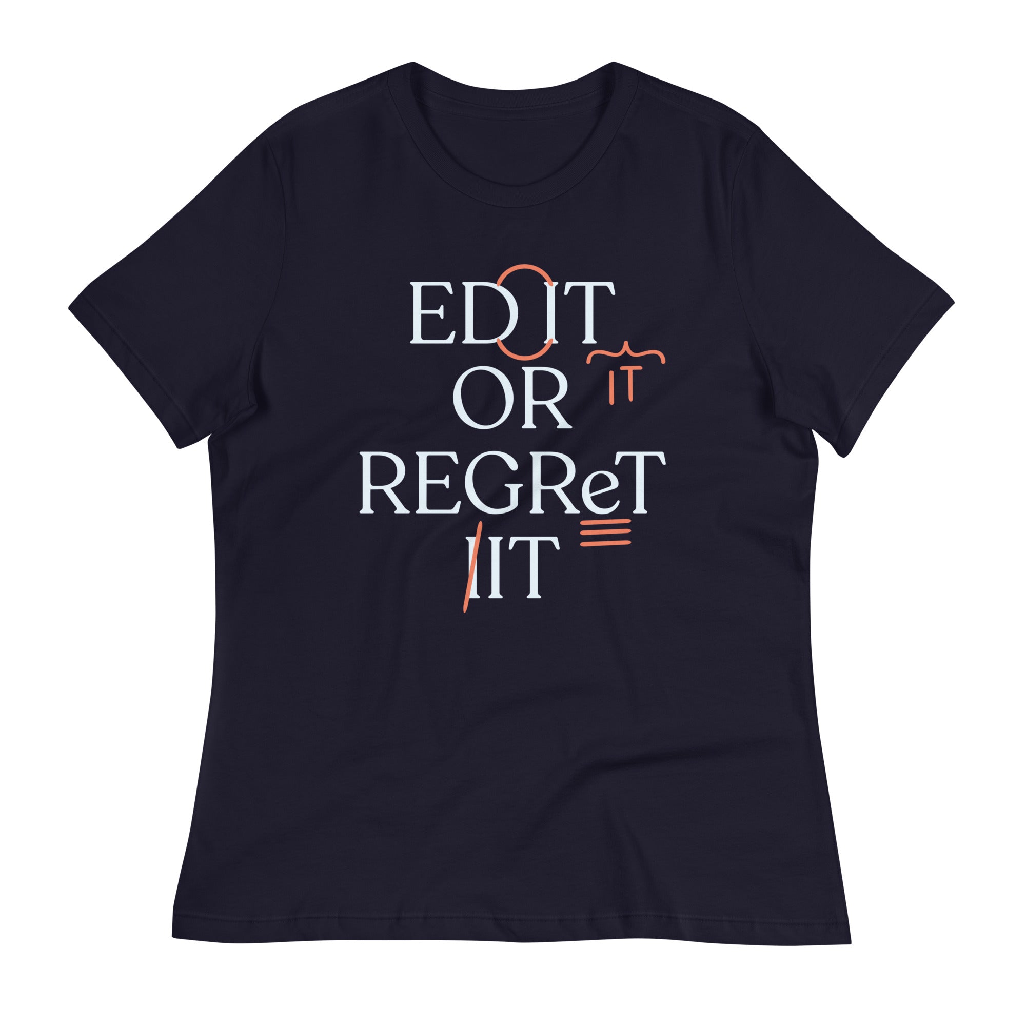 Edit Or Regret It Women's Signature Tee Hoodie, Sweatshirt | PureTeeCo.com (Image 1)