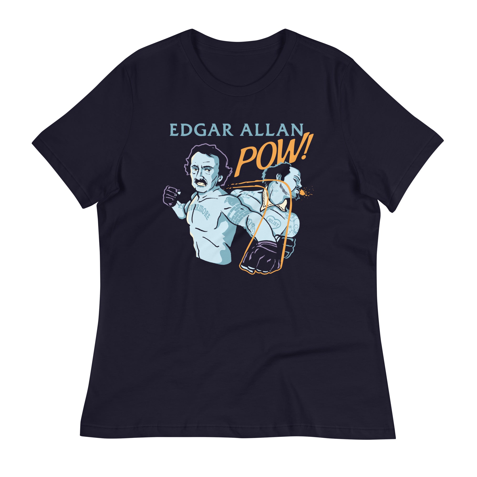 Edgar Allan Pow! Women's Signature Tee Hoodie, Sweatshirt | PureTeeCo.com (Image 1)