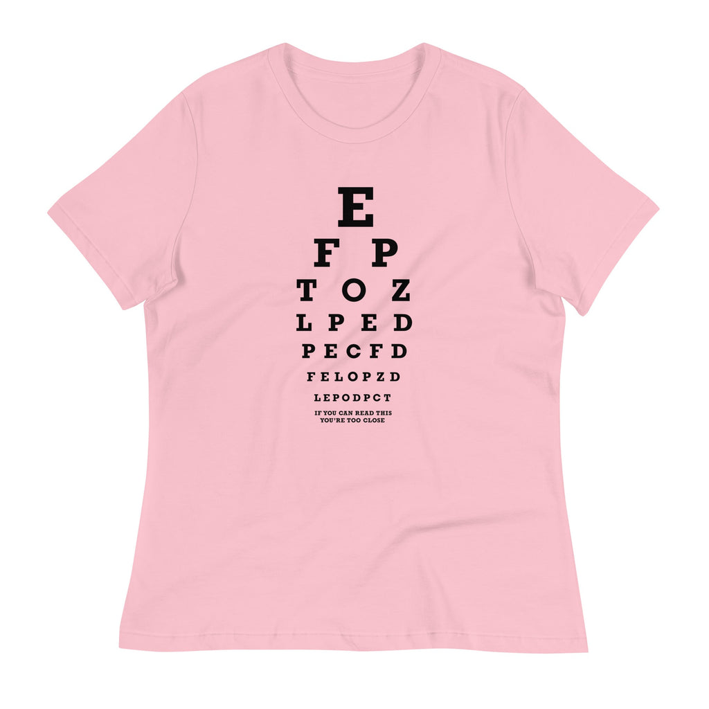 Too Close Eye Chart Women's Signature Tee Hoodie, Sweatshirt | PureTeeCo.com (Image 5)