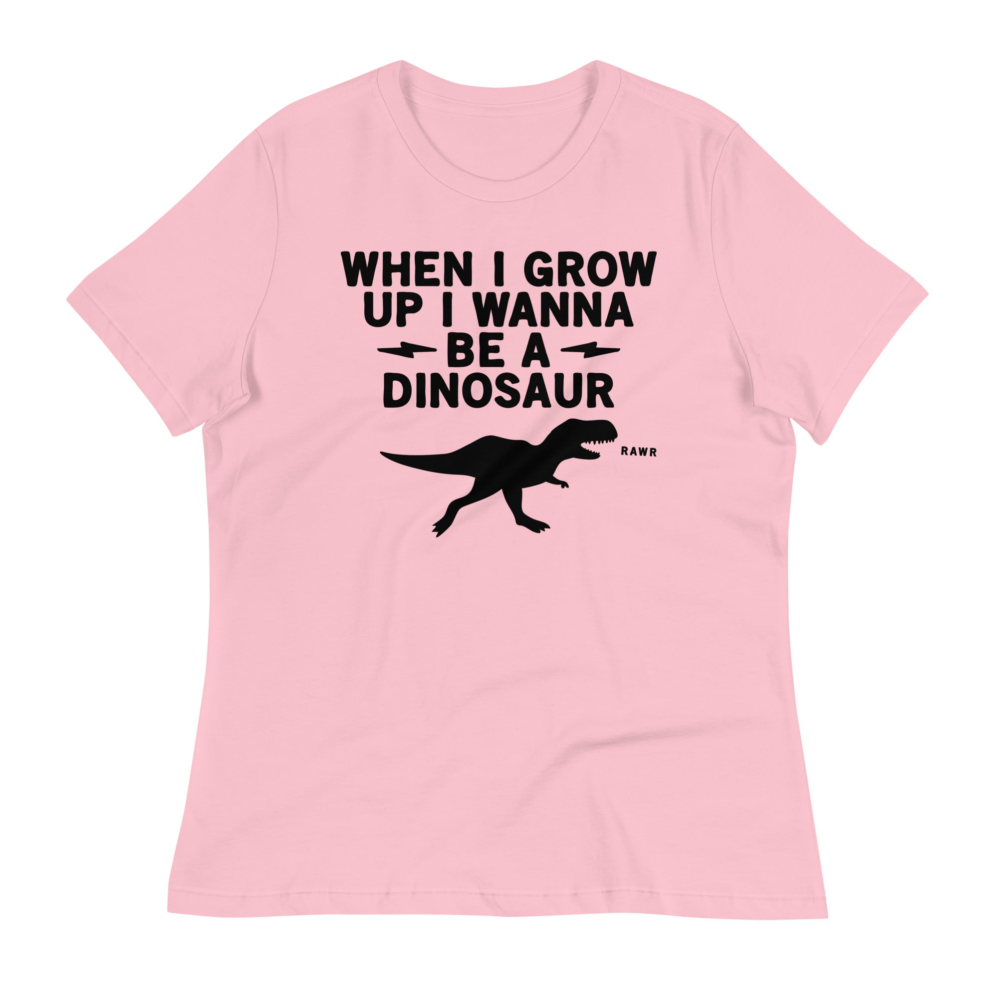 When I Grow Up I Wanna Be A Dinosaur Women's Signature Tee Hoodie, Sweatshirt | PureTeeCo.com (Image 2)