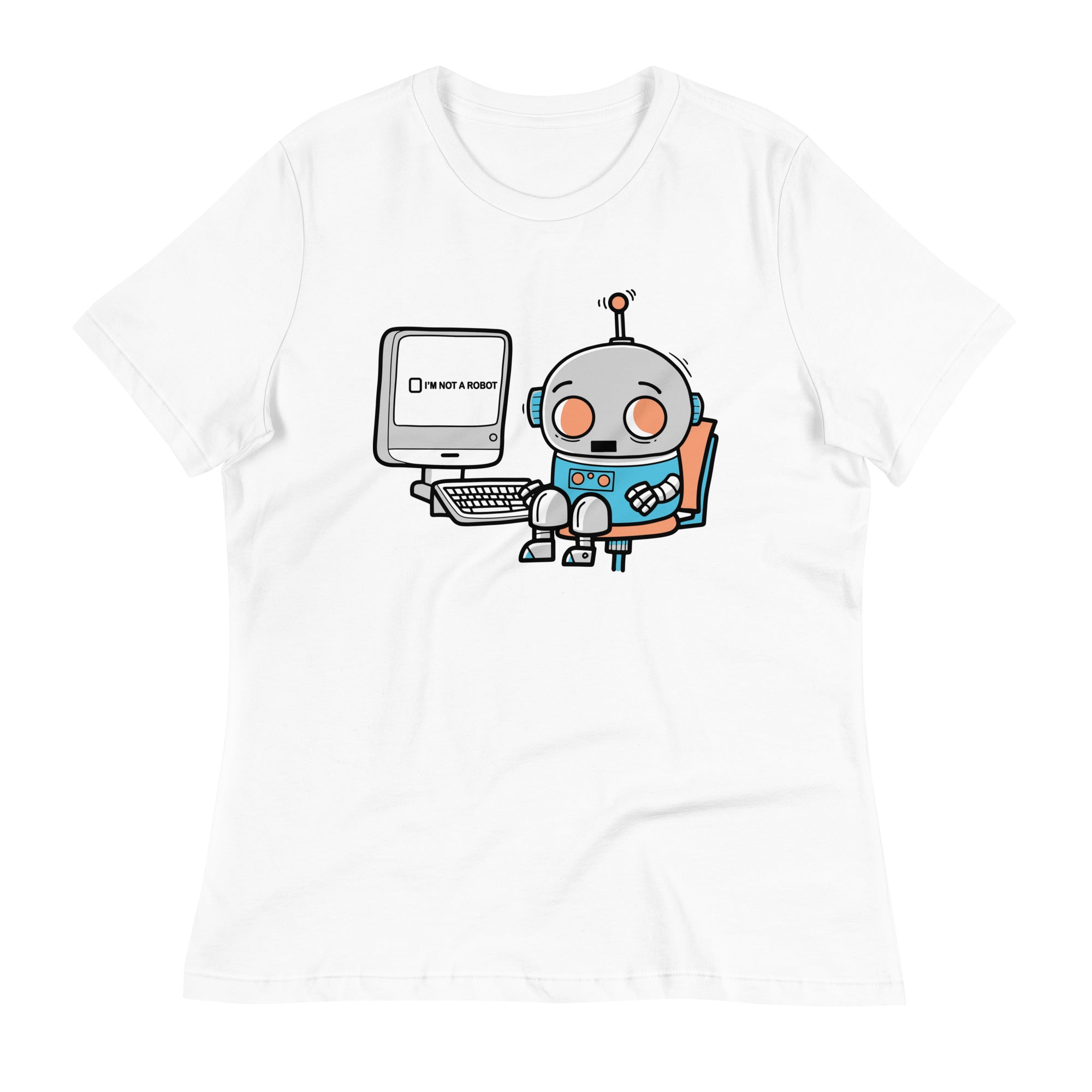 Robot Captcha Women's Signature Tee Hoodie, Sweatshirt | PureTeeCo.com (Image 5)
