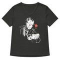 Jason Loves Crocs Women's V-Neck Tee Hoodie, Sweatshirt | PureTeeCo.com (Image 1)