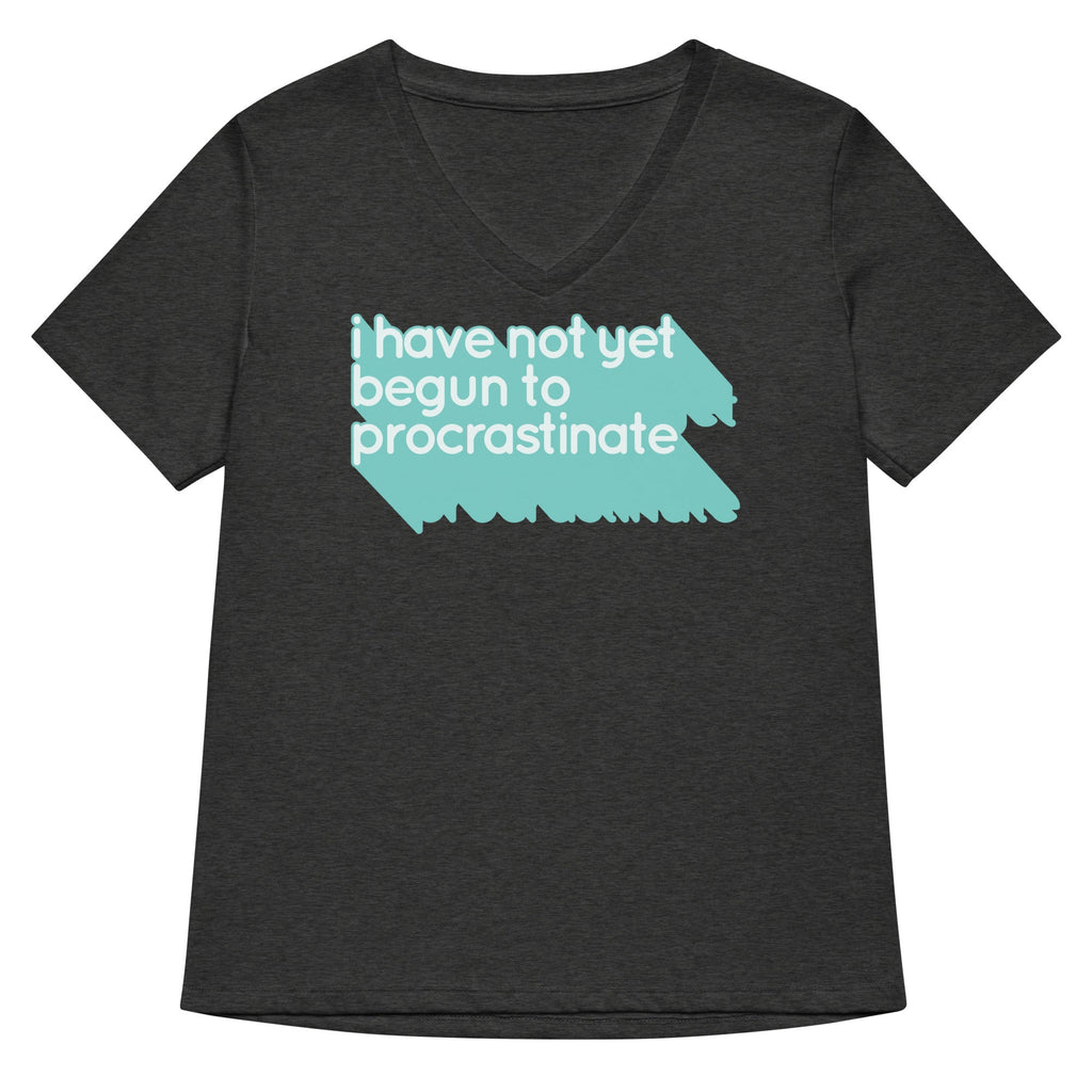 Not Begun To Procrastinate Women's V-Neck Tee Hoodie, Sweatshirt | PureTeeCo.com (Image 3)