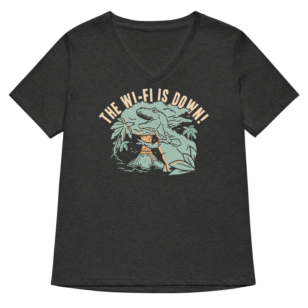 The Wi-Fi Is Down! Women's V-Neck Tee Hoodie, Sweatshirt | PureTeeCo.com (Image 3)