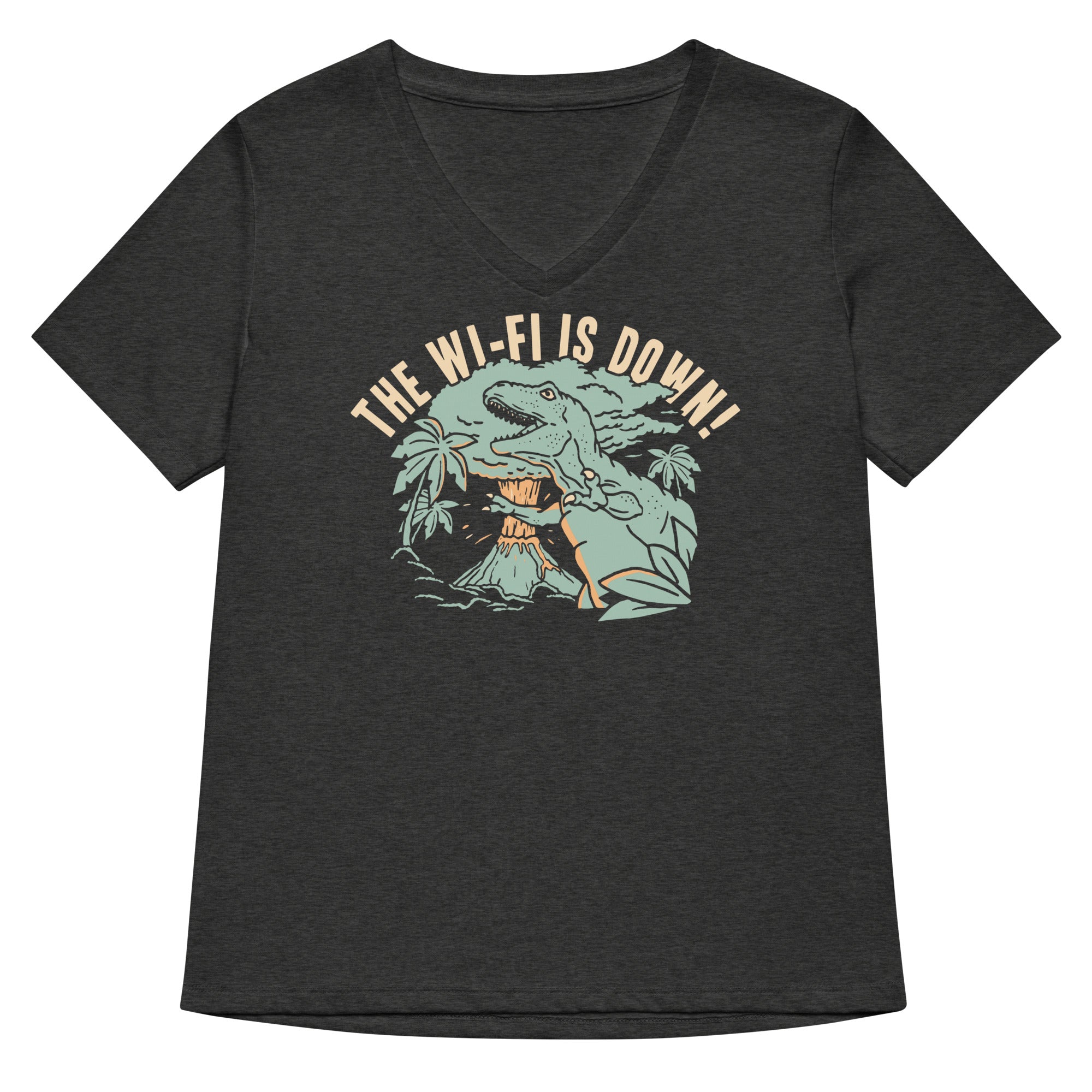 The Wi-Fi Is Down! Women's V-Neck Tee Hoodie, Sweatshirt | PureTeeCo.com (Image 3)