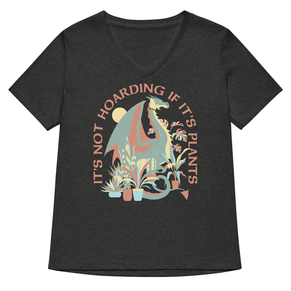 It's Not Hoarding If It's Plants Women's V-Neck Tee Hoodie, Sweatshirt | PureTeeCo.com (Image 3)