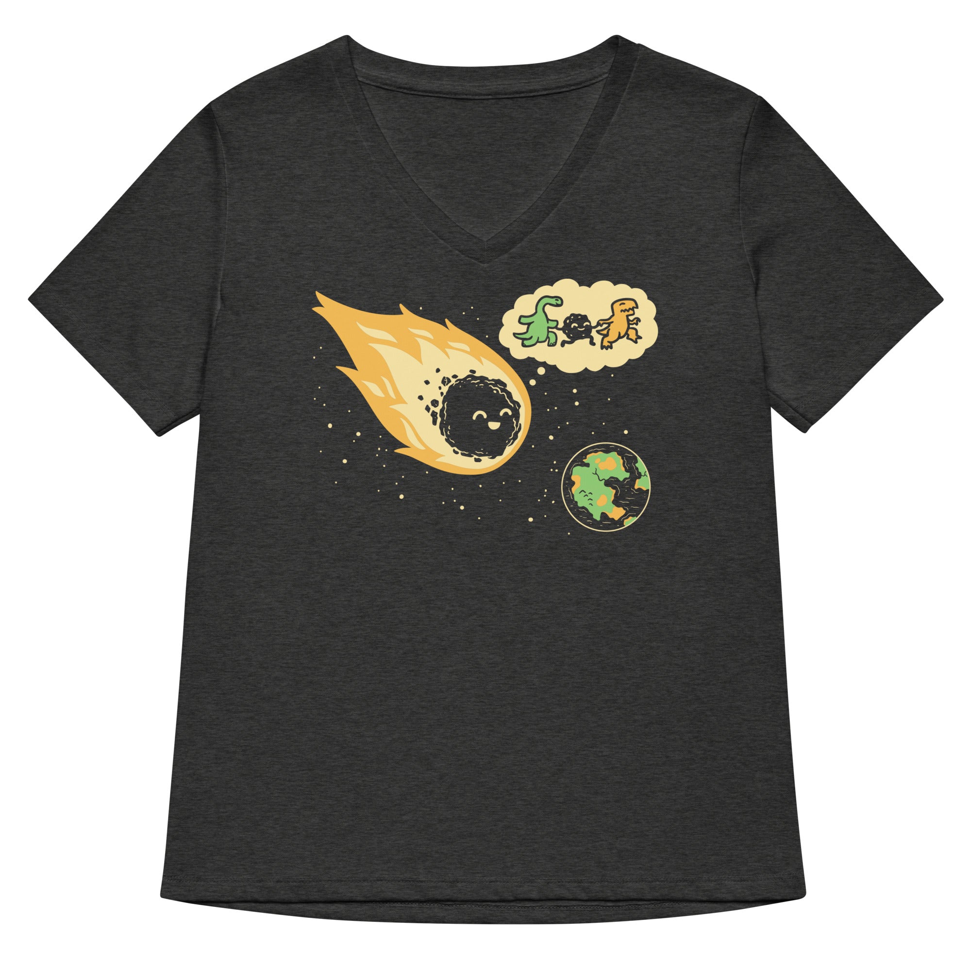 Meteor And Friends Women's V-Neck Tee Hoodie, Sweatshirt | PureTeeCo.com (Image 3)