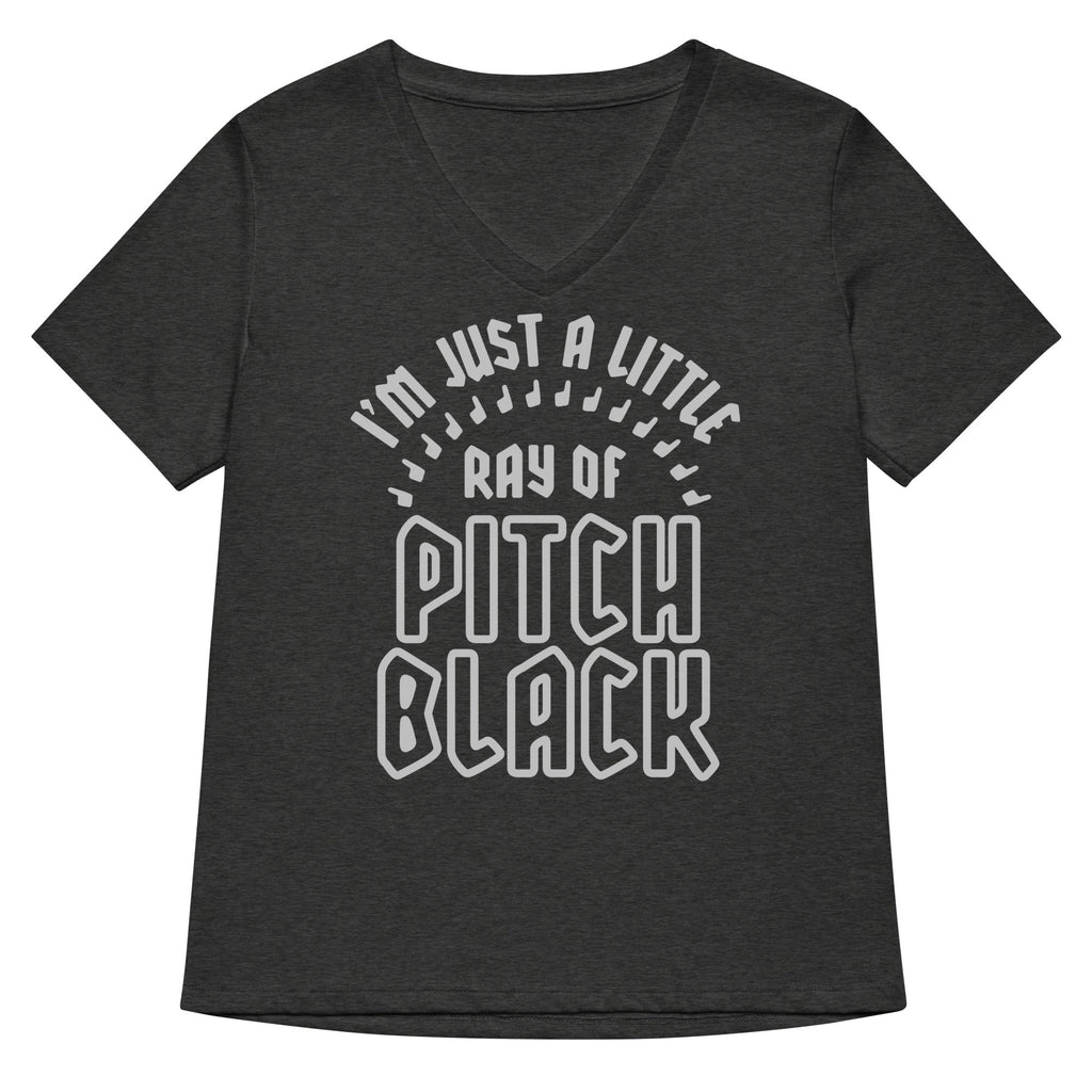 Ray Of Pitch Black Women's V-Neck Tee Hoodie, Sweatshirt | PureTeeCo.com (Image 3)