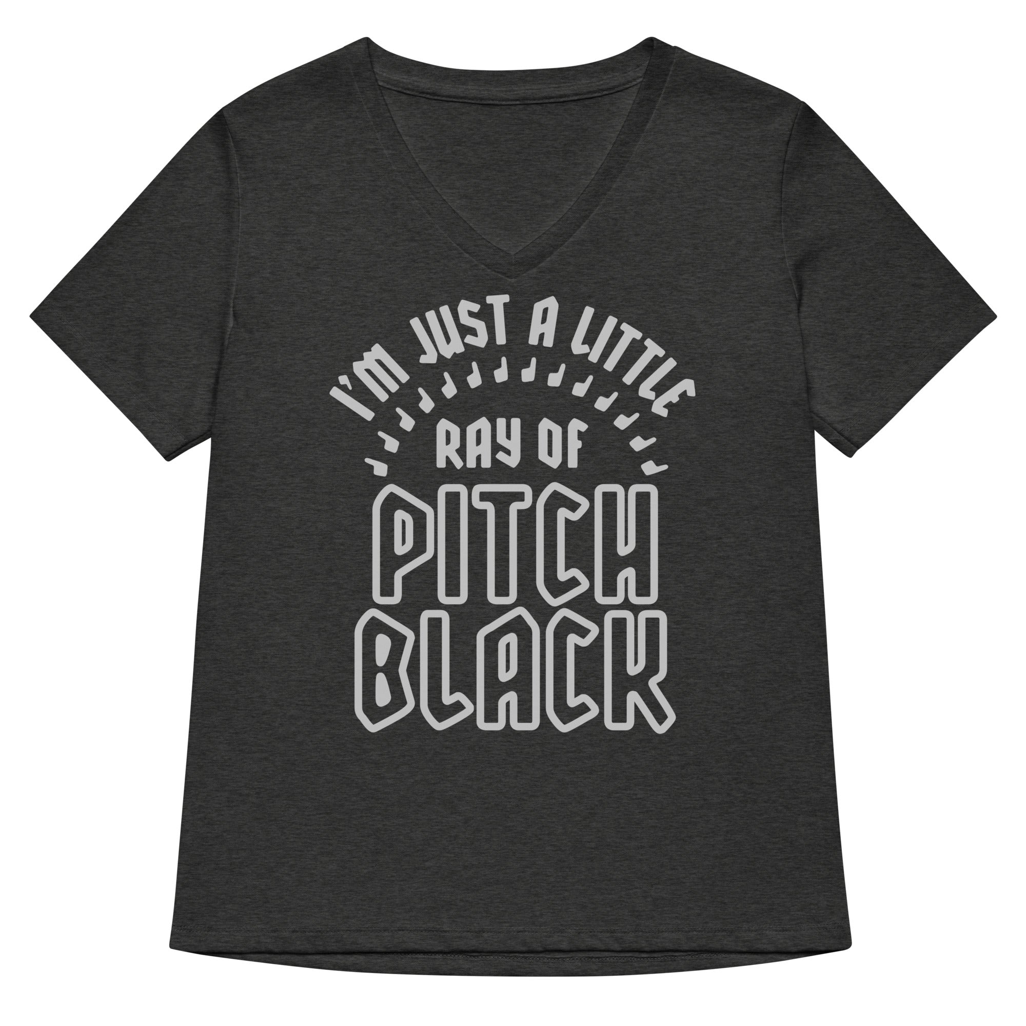 Ray Of Pitch Black Women's V-Neck Tee Hoodie, Sweatshirt | PureTeeCo.com (Image 3)