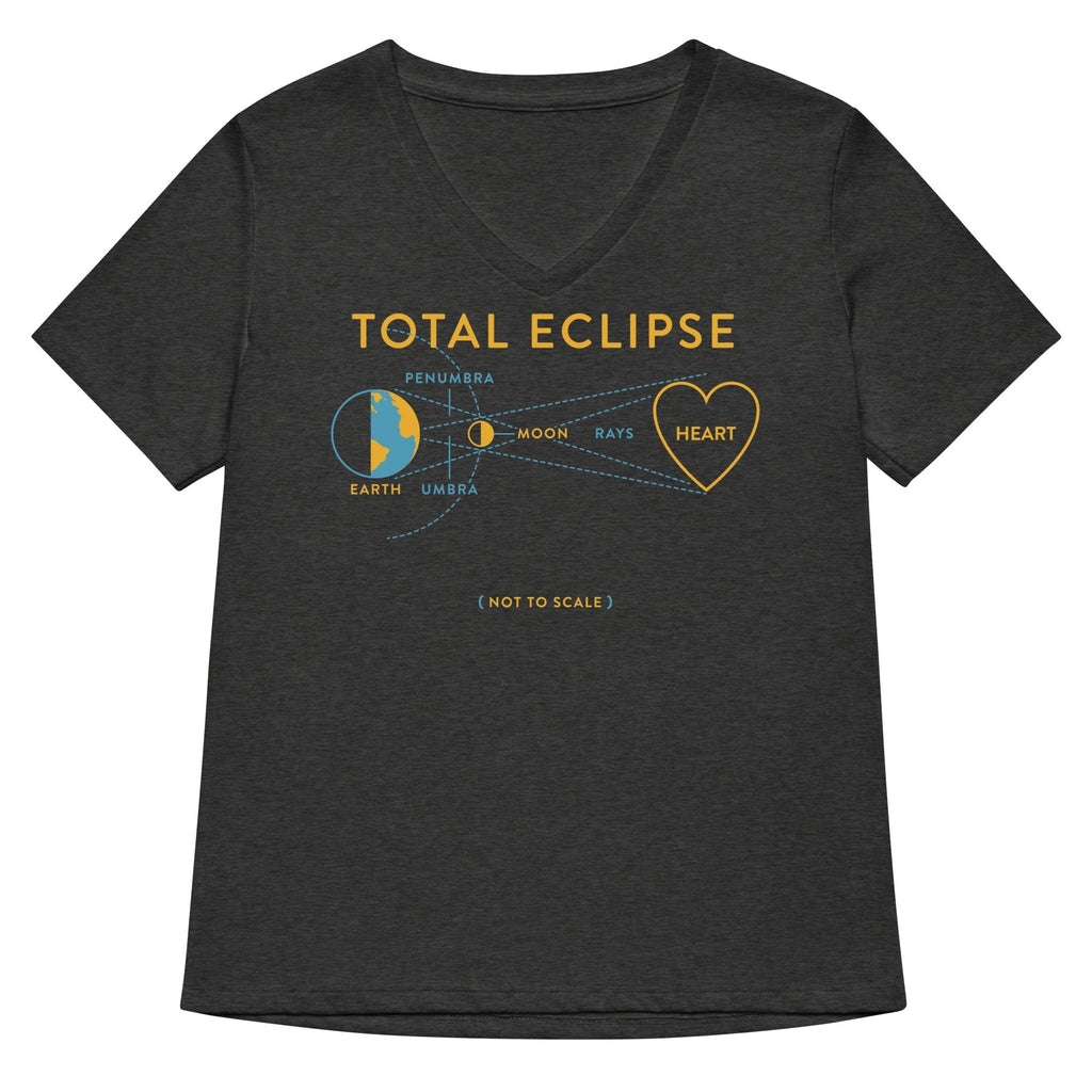 Total Eclipse Of The Heart Women's V-Neck Tee Hoodie, Sweatshirt | PureTeeCo.com (Image 3)