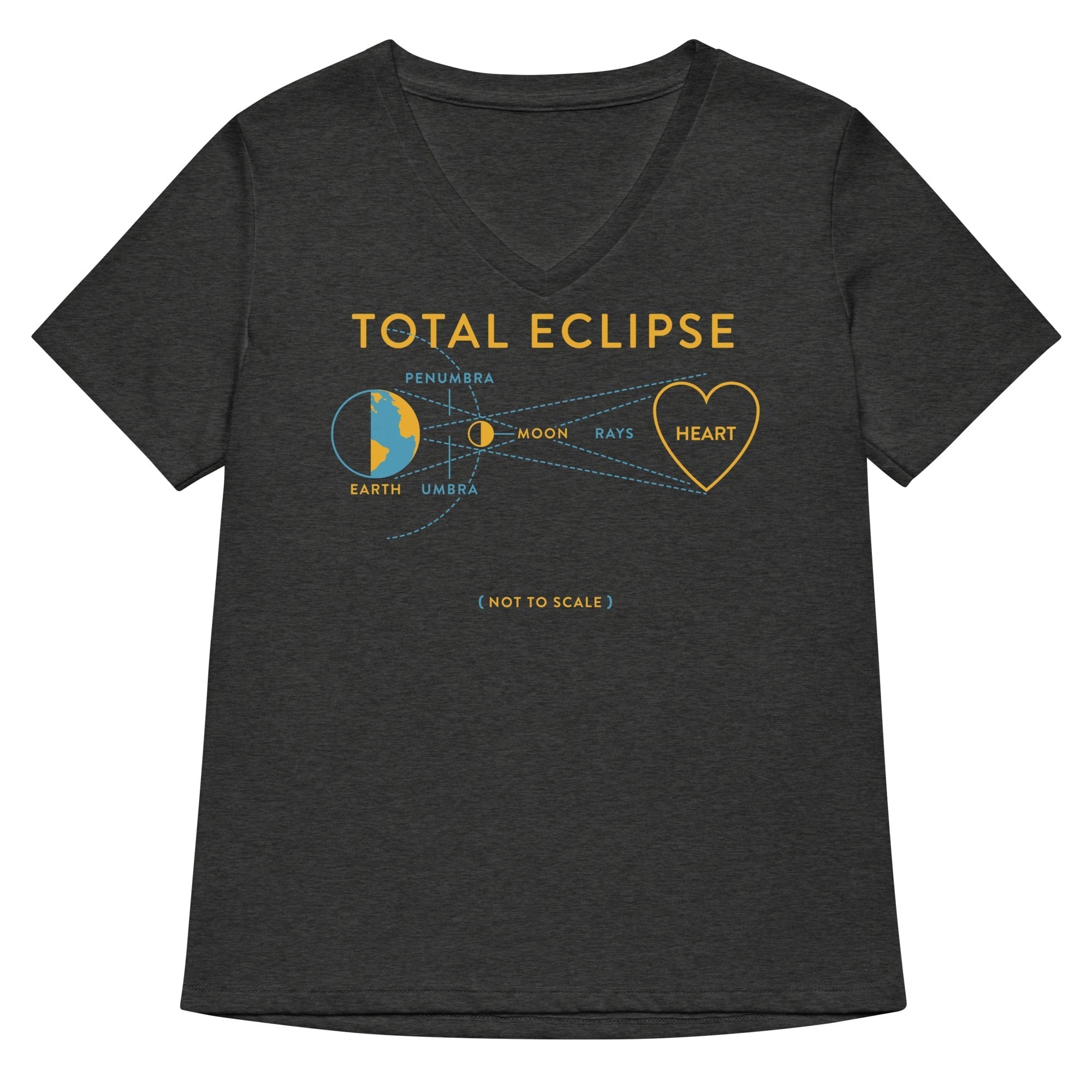 Total Eclipse Of The Heart Women's V-Neck Tee Hoodie, Sweatshirt | PureTeeCo.com (Image 3)