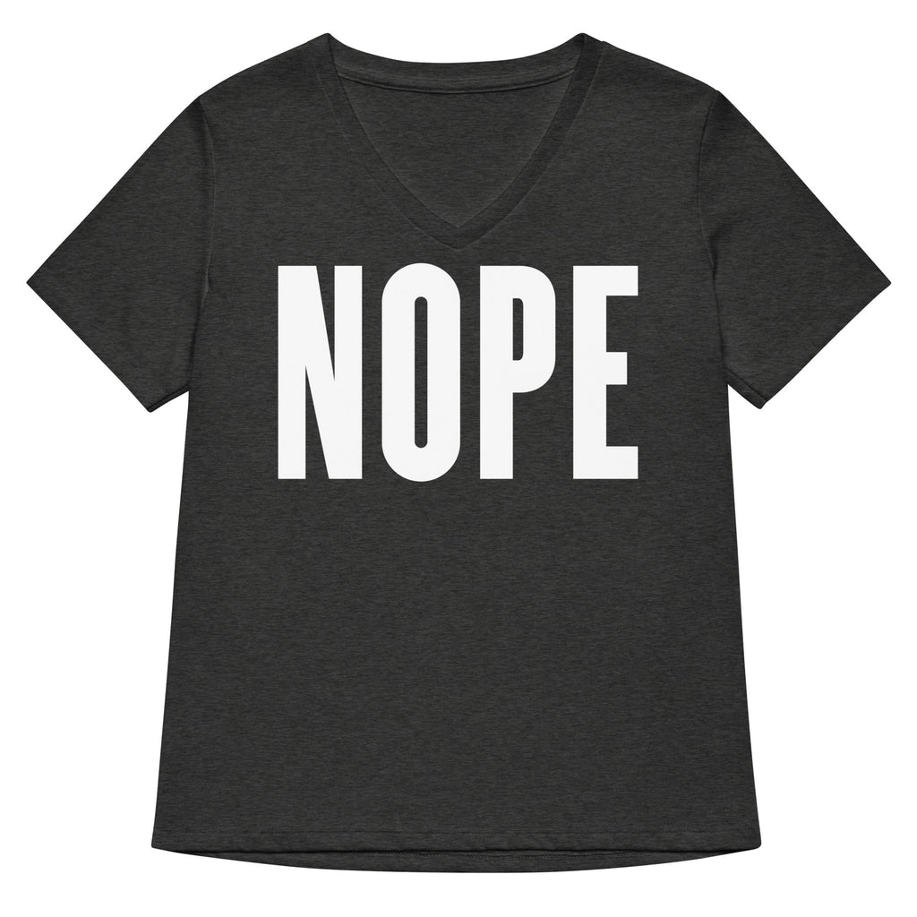 Nope Women's V-Neck Tee Hoodie, Sweatshirt | PureTeeCo.com (Image 3)