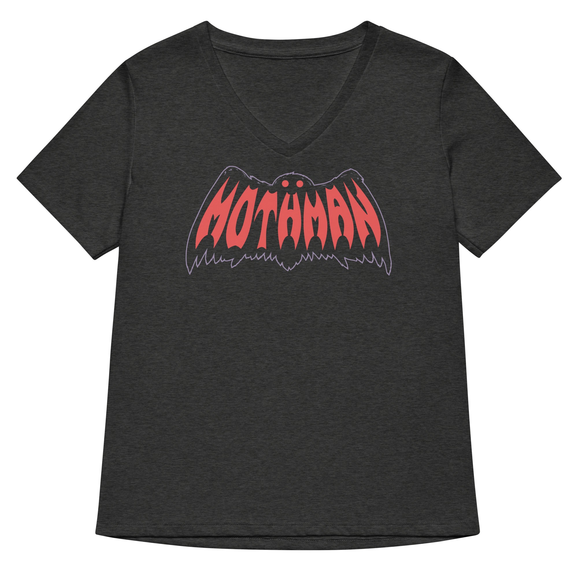 Mothman Women's V-Neck Tee Hoodie, Sweatshirt | PureTeeCo.com (Image 3)