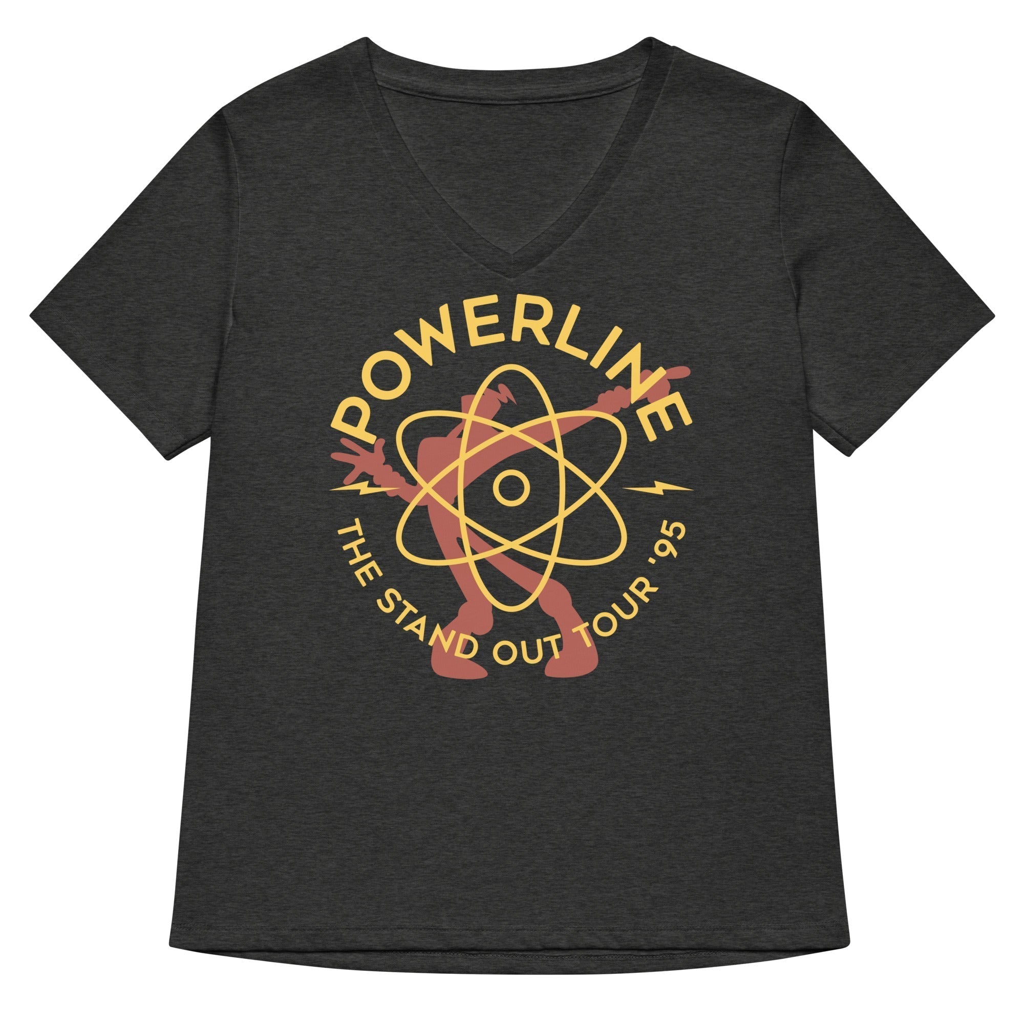 Powerline Women's V-Neck Tee Hoodie, Sweatshirt | PureTeeCo.com (Image 3)