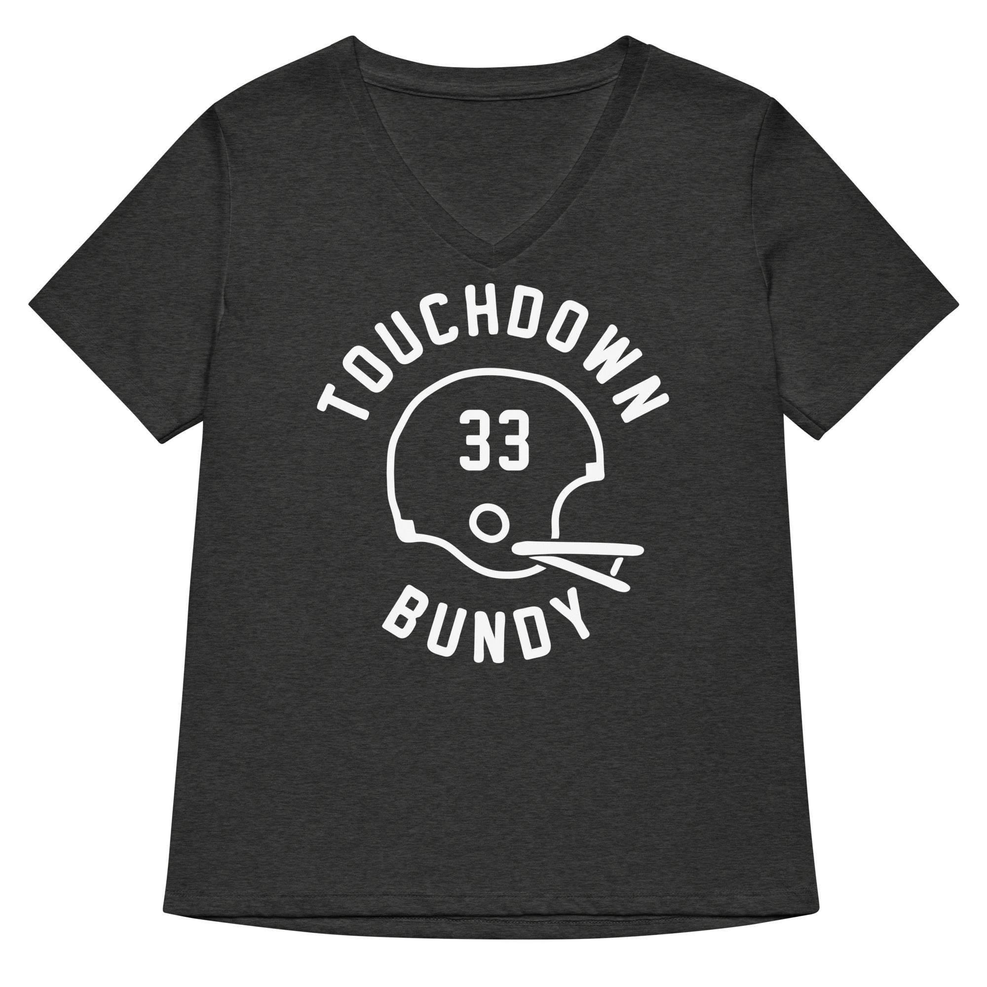 Touchdown Bundy Women's V-Neck Tee Hoodie, Sweatshirt | PureTeeCo.com (Image 3)