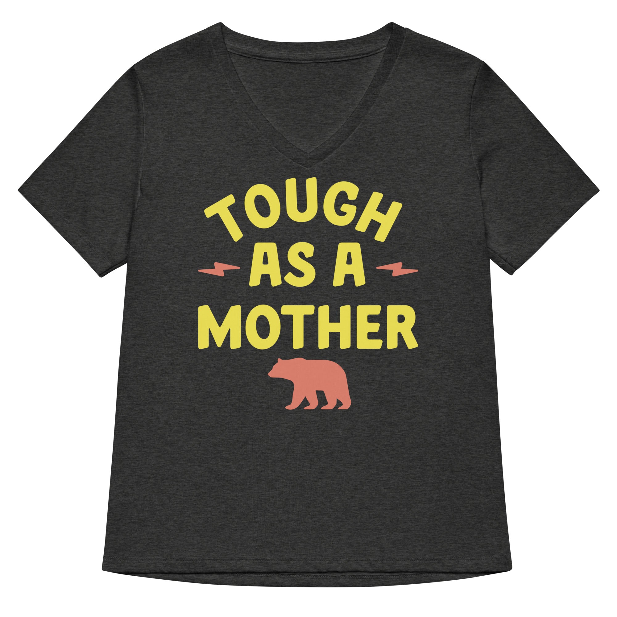 Tough As A Mother Women's V-Neck Tee Hoodie, Sweatshirt | PureTeeCo.com (Image 3)