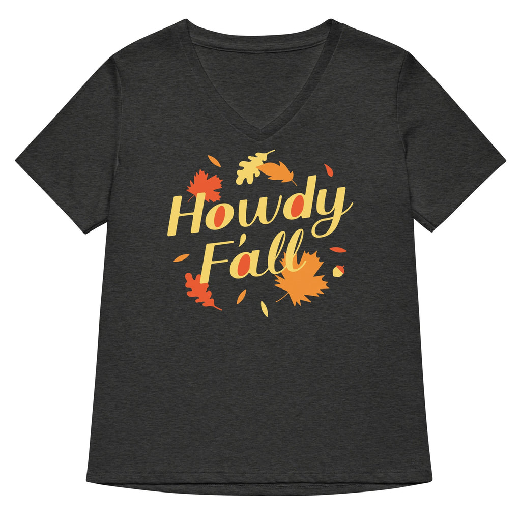 Howdy F'all Women's V-Neck Tee Hoodie, Sweatshirt | PureTeeCo.com (Image 2)