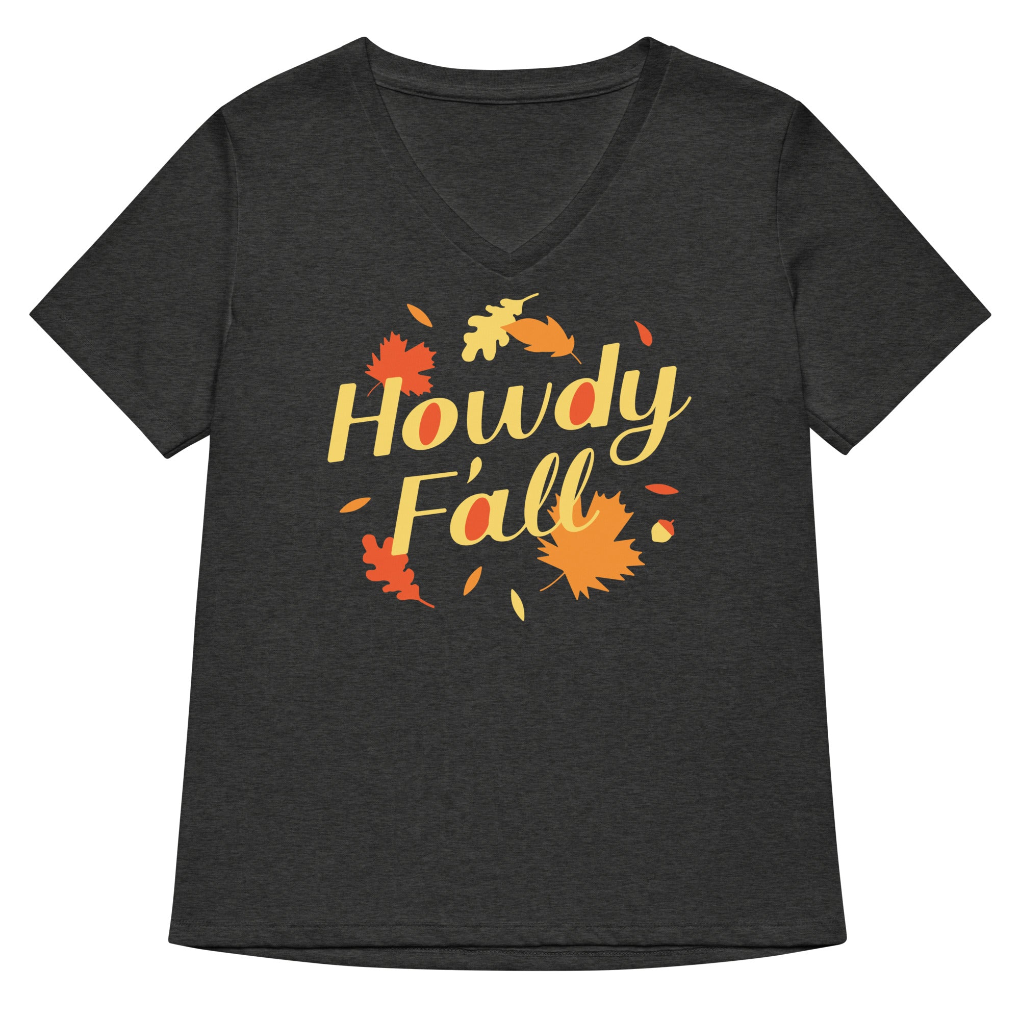 Howdy F'all Women's V-Neck Tee Hoodie, Sweatshirt | PureTeeCo.com (Image 2)