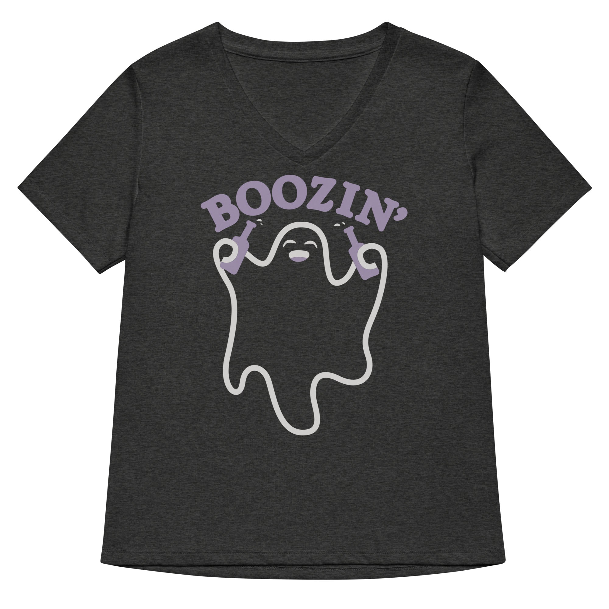 Boozin' Women's V-Neck Tee Hoodie, Sweatshirt | PureTeeCo.com (Image 3)