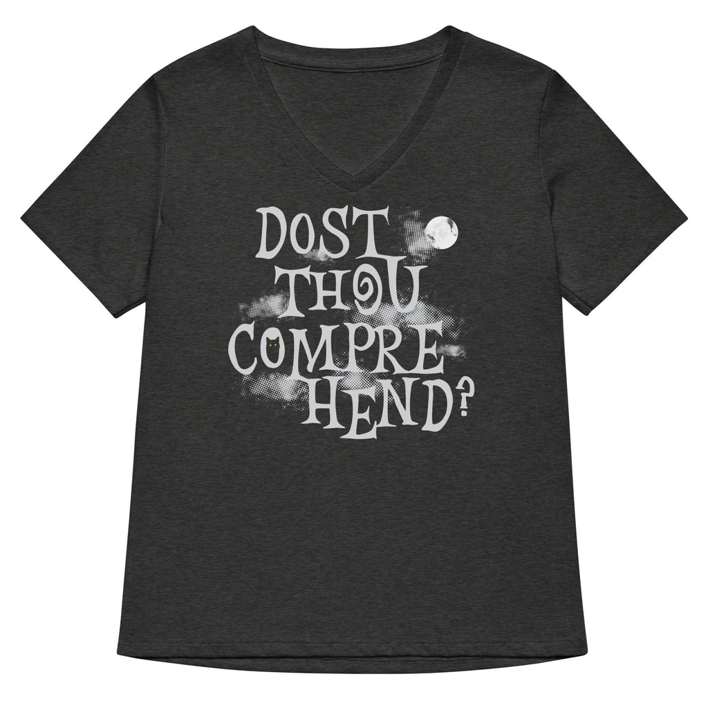 Dost Thou Comprehend? Women's V-Neck Tee Hoodie, Sweatshirt | PureTeeCo.com (Image 1)