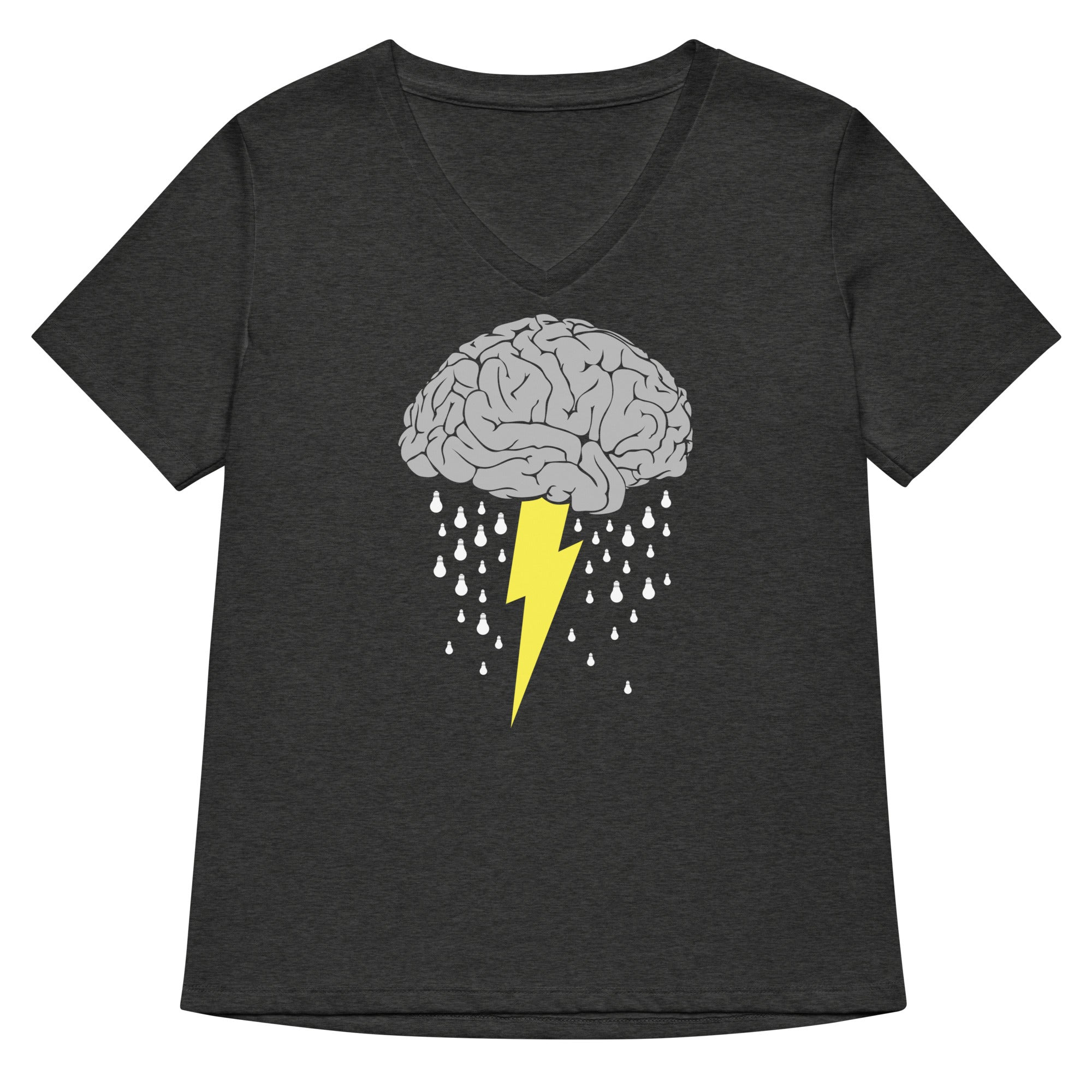 Brainstorm Women's V-Neck Tee Hoodie, Sweatshirt | PureTeeCo.com (Image 2)