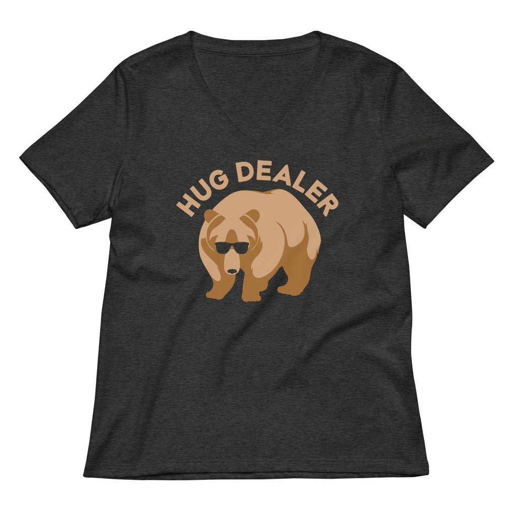 Hug Dealer Women's V-Neck Tee Hoodie, Sweatshirt | PureTeeCo.com (Image 1)
