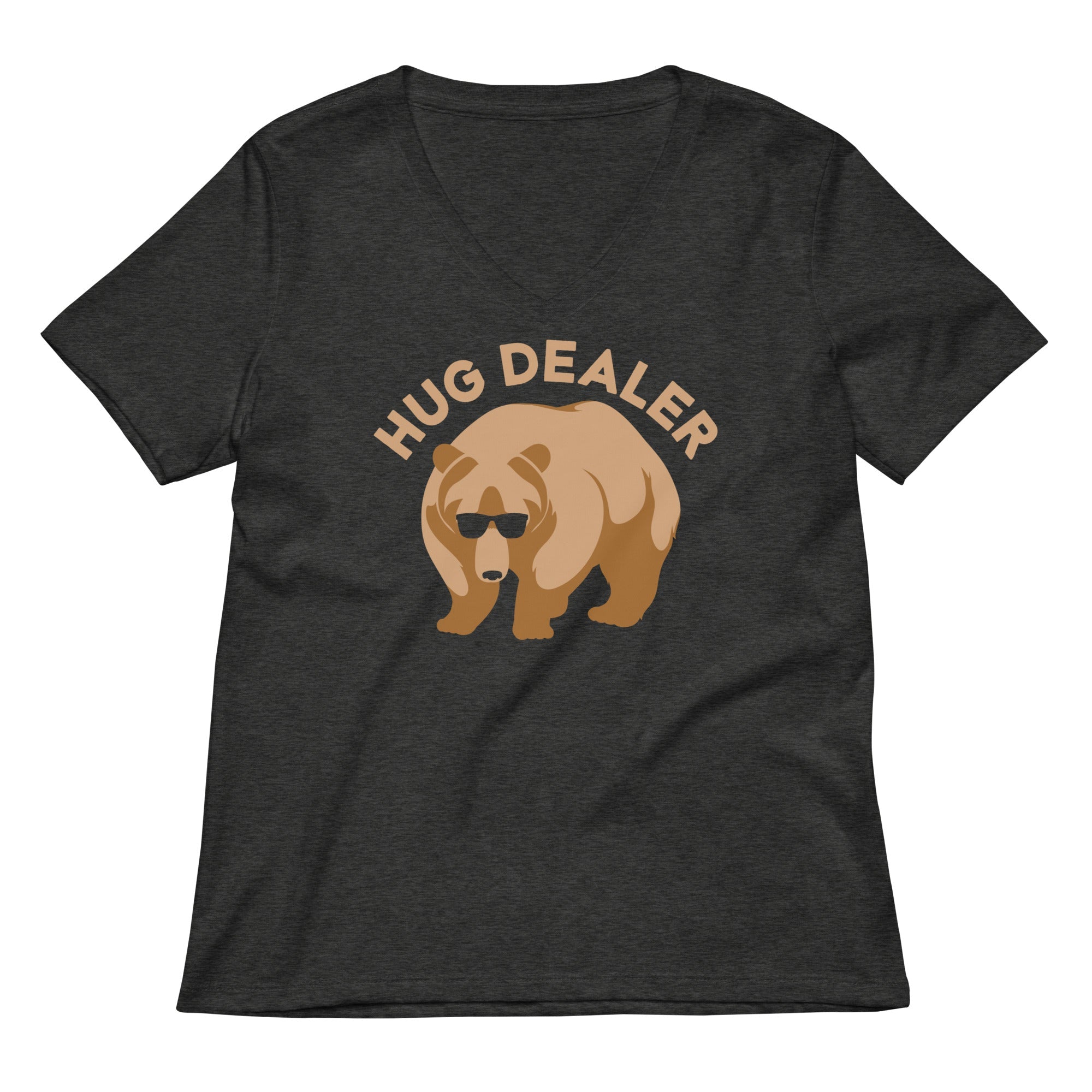Hug Dealer Women's V-Neck Tee Hoodie, Sweatshirt | PureTeeCo.com (Image 1)