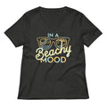 In A Beachy Mood Women's V-Neck Tee Hoodie, Sweatshirt | PureTeeCo.com (Image 1)