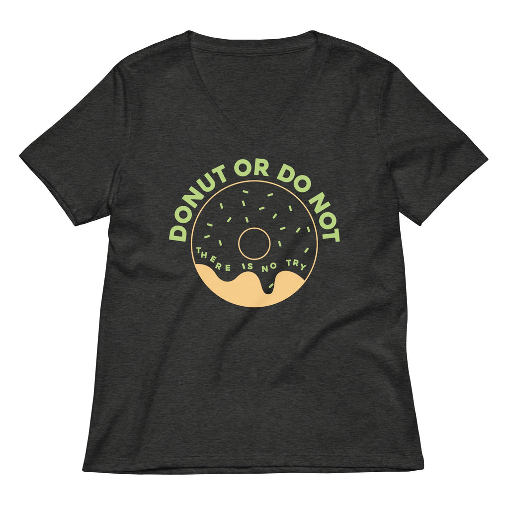 Donut Or Do Not Women's V-Neck Tee Hoodie, Sweatshirt | PureTeeCo.com (Image 3)