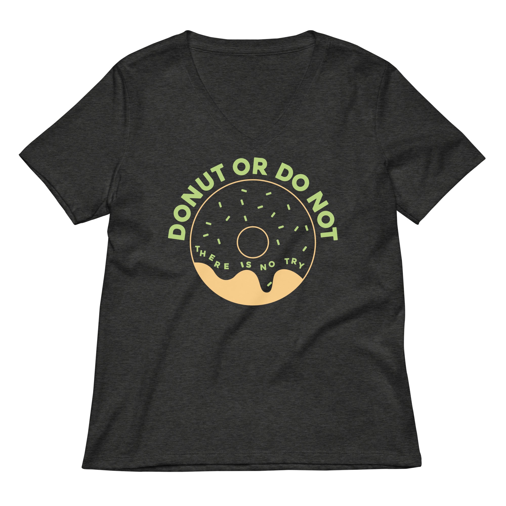 Donut Or Do Not Women's V-Neck Tee Hoodie, Sweatshirt | PureTeeCo.com (Image 3)
