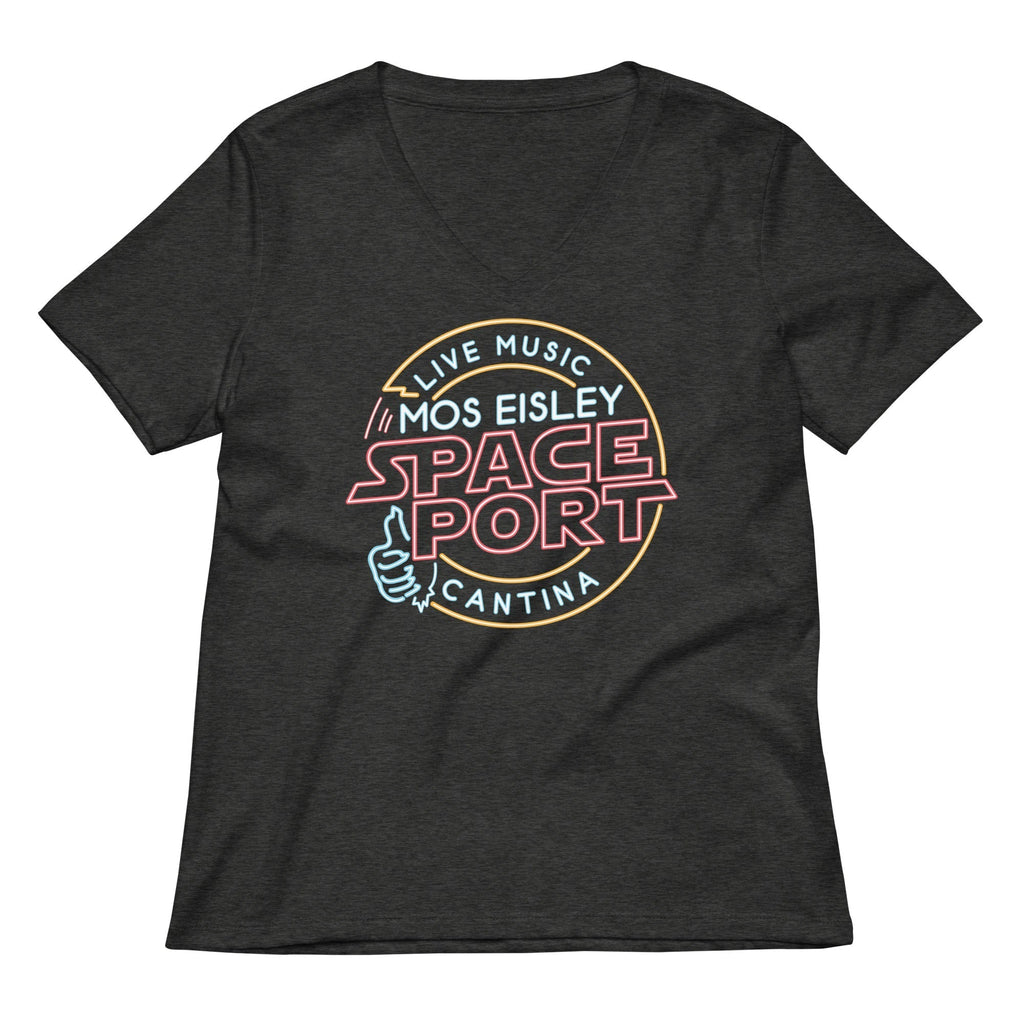 Mos Eisley Space Port Women's V-Neck Tee Hoodie, Sweatshirt | PureTeeCo.com (Image 2)