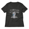 The Early Worm Gets The Bird Women's V-Neck Tee Hoodie, Sweatshirt | PureTeeCo.com (Image 1)