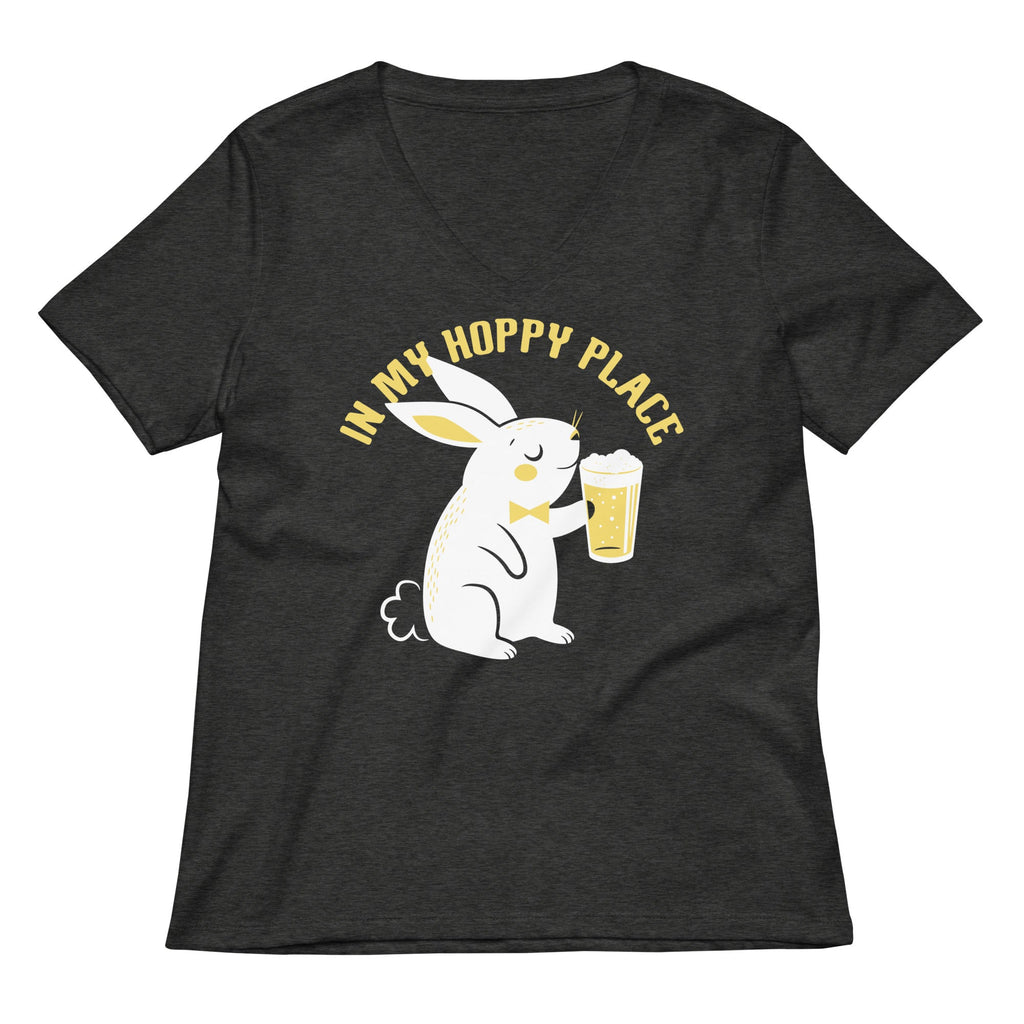 In My Hoppy Place Women's V-Neck Tee Hoodie, Sweatshirt | PureTeeCo.com (Image 3)